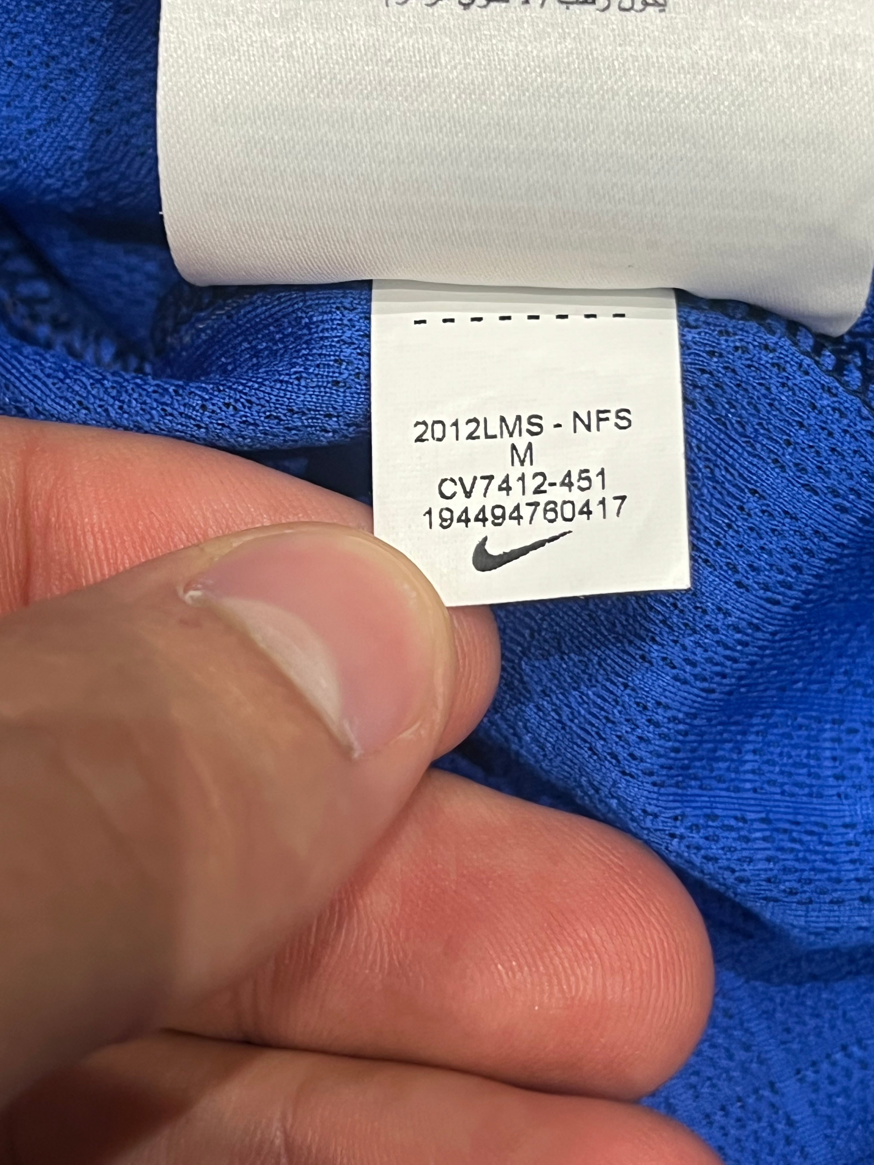 Grid Pattern Blue Nike Mens Dri Fit Miler Running Singlet / Vest