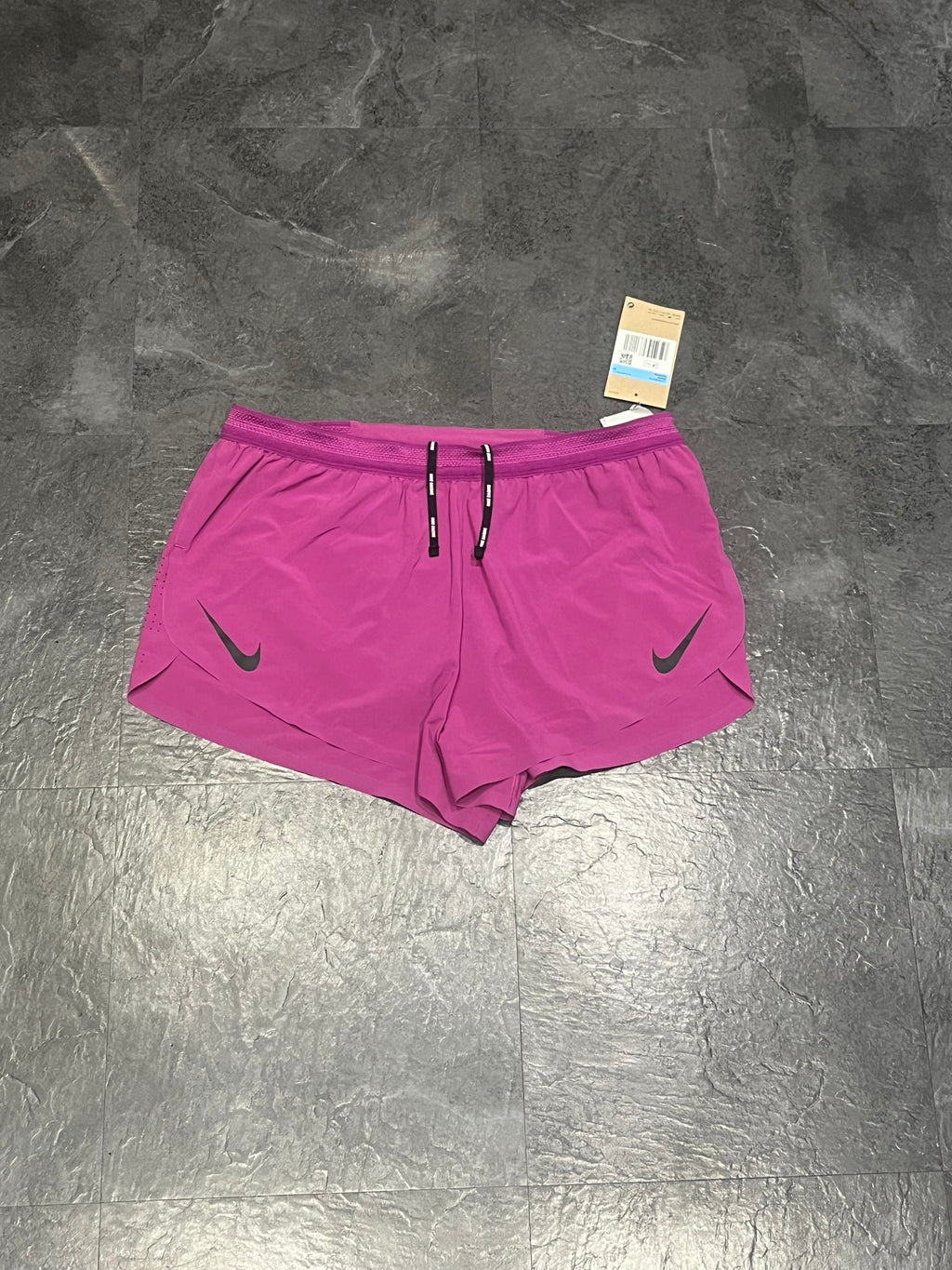 Purple & Black Nike Men’s Dri Fit ADV Aeroswift 2” Racing Split Shorts