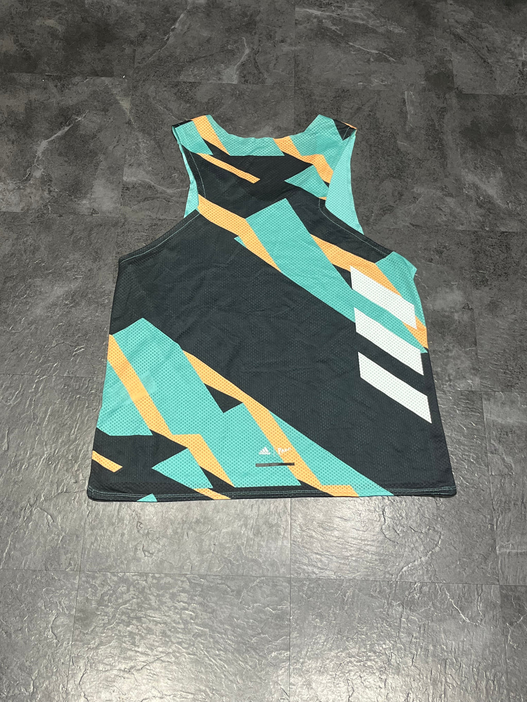Turquoise Adidas Men’s Terrex Parley Agravic Racing Singlet