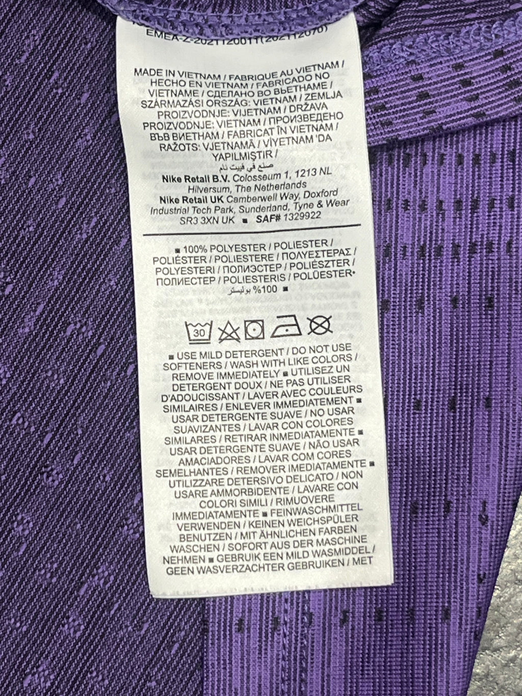 Purple Nike Men’s Dri Fit ADV Running T Shirt