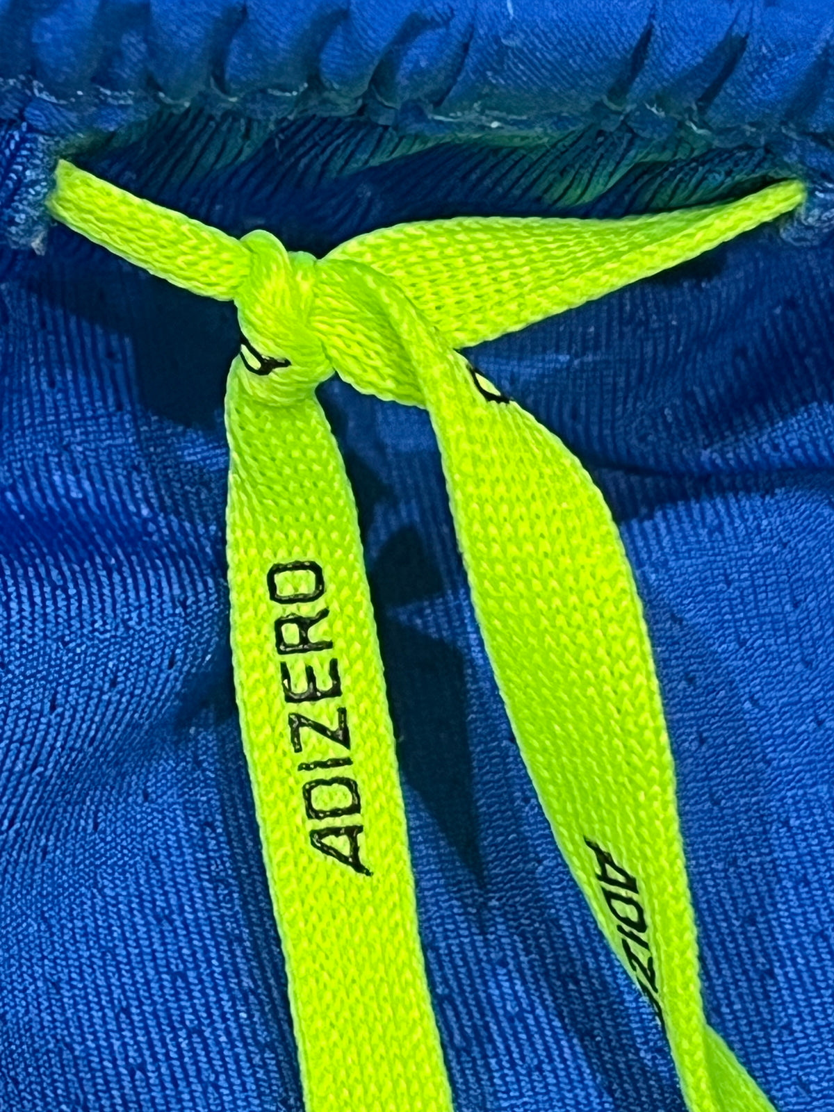 Blue & Lime Adidas Adizero Men’s 3” Brief Lined Racing Split Shorts