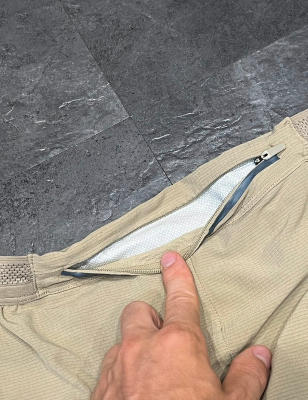 Beige Nike Men’s Dri Fit ADV Aeroswift Racing Bottoms