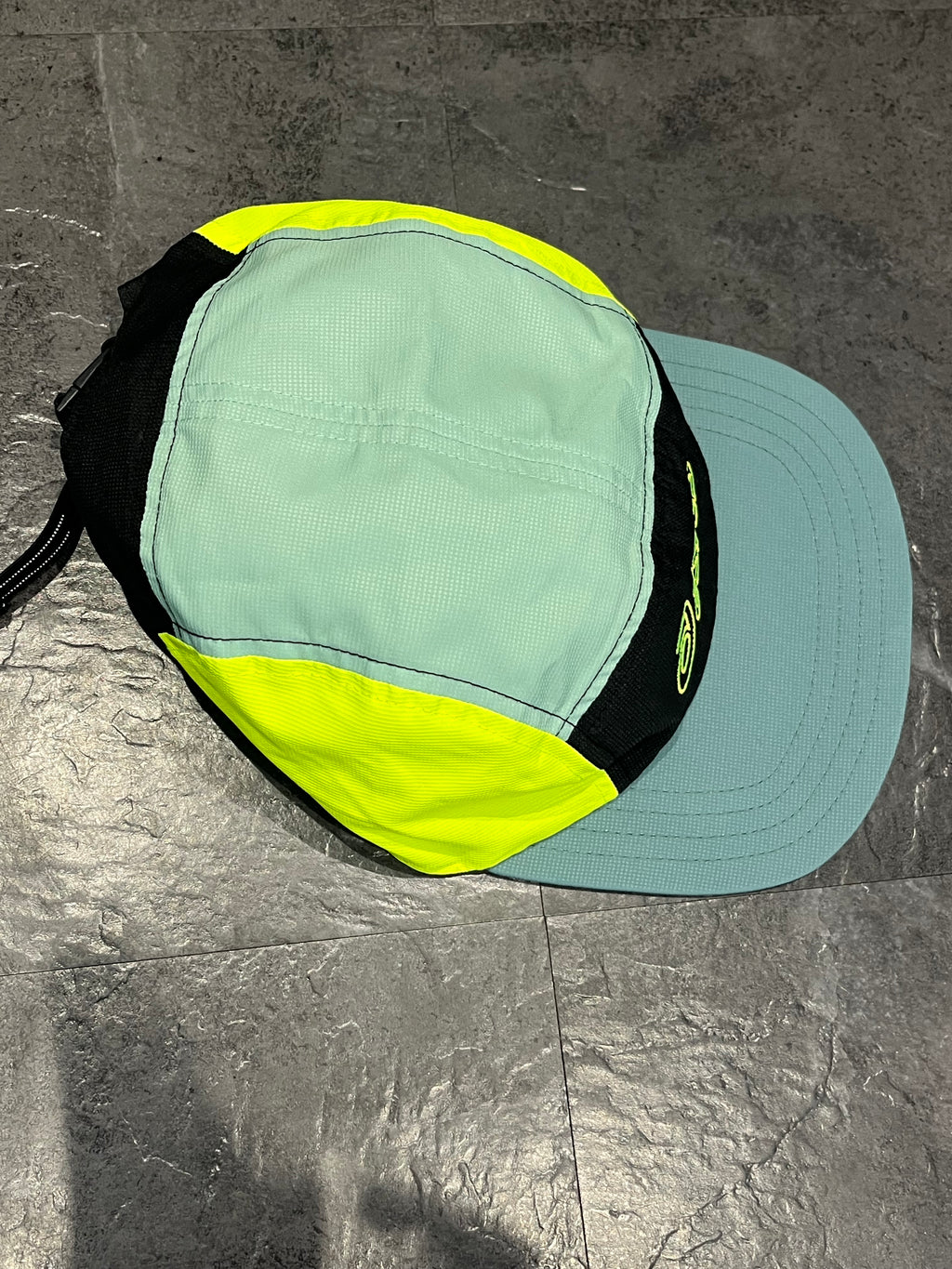 Light Green/Bright Yellow/Black Asics 5 Panel Running Cap - Unisex