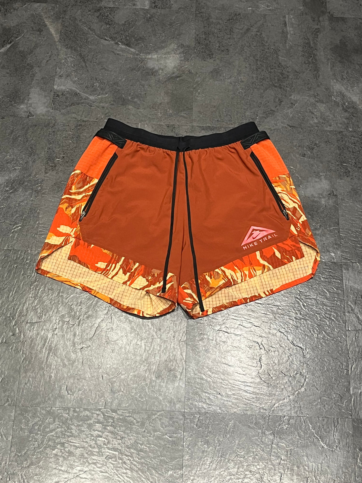Fire Orange Nike Men’s Dri Fit Trail 7” Brief Lined Running Shorts