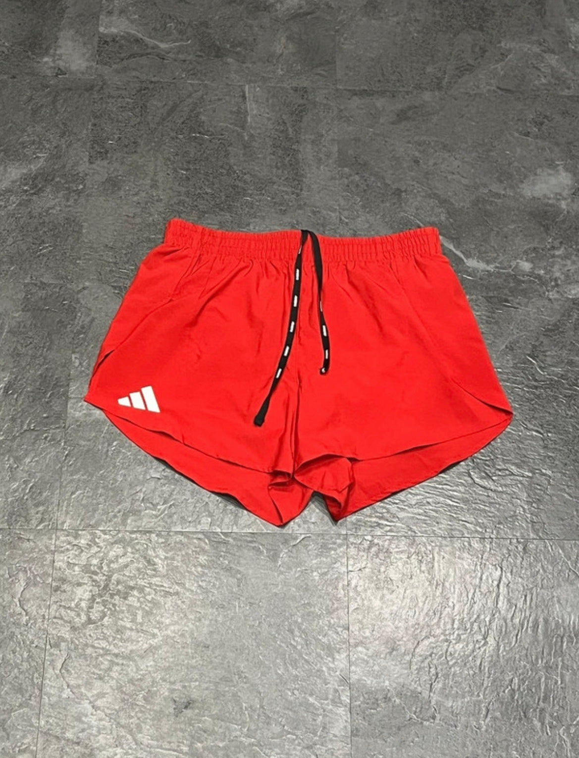 Red Adidas Men’s Adizero Lightweight Racing Split Shorts