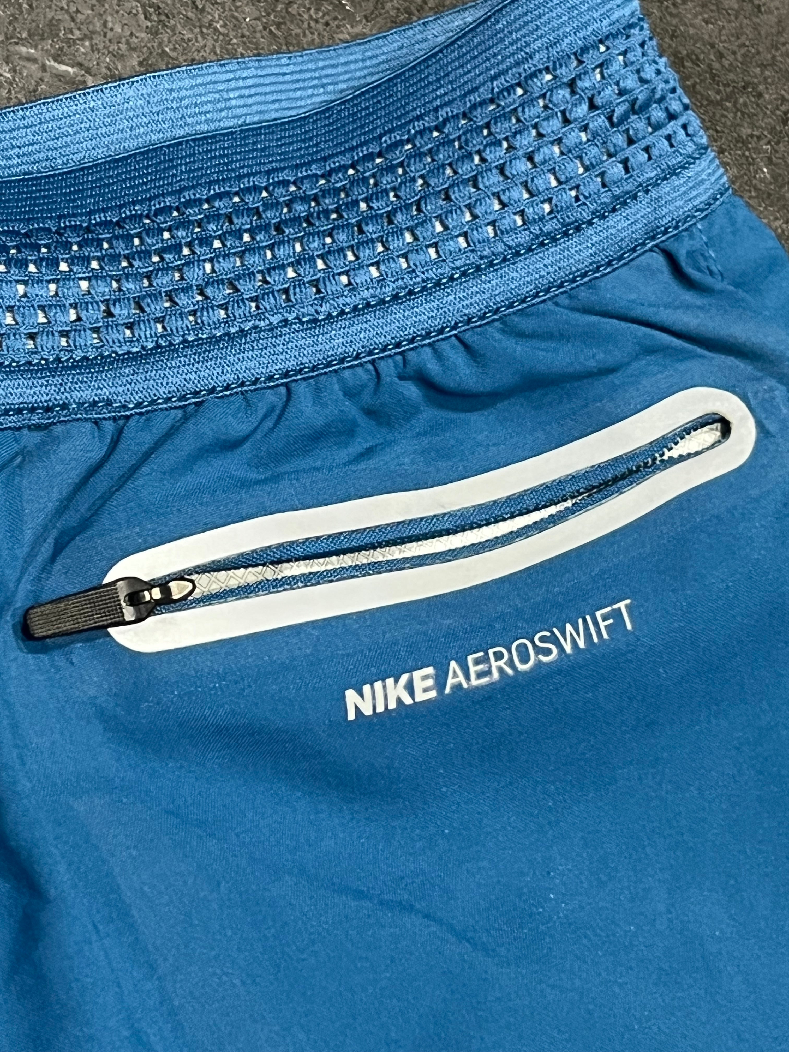 Blue Nike Men’s Dri Fit AeroSwift Pro Elite Racing 4” Split Shorts