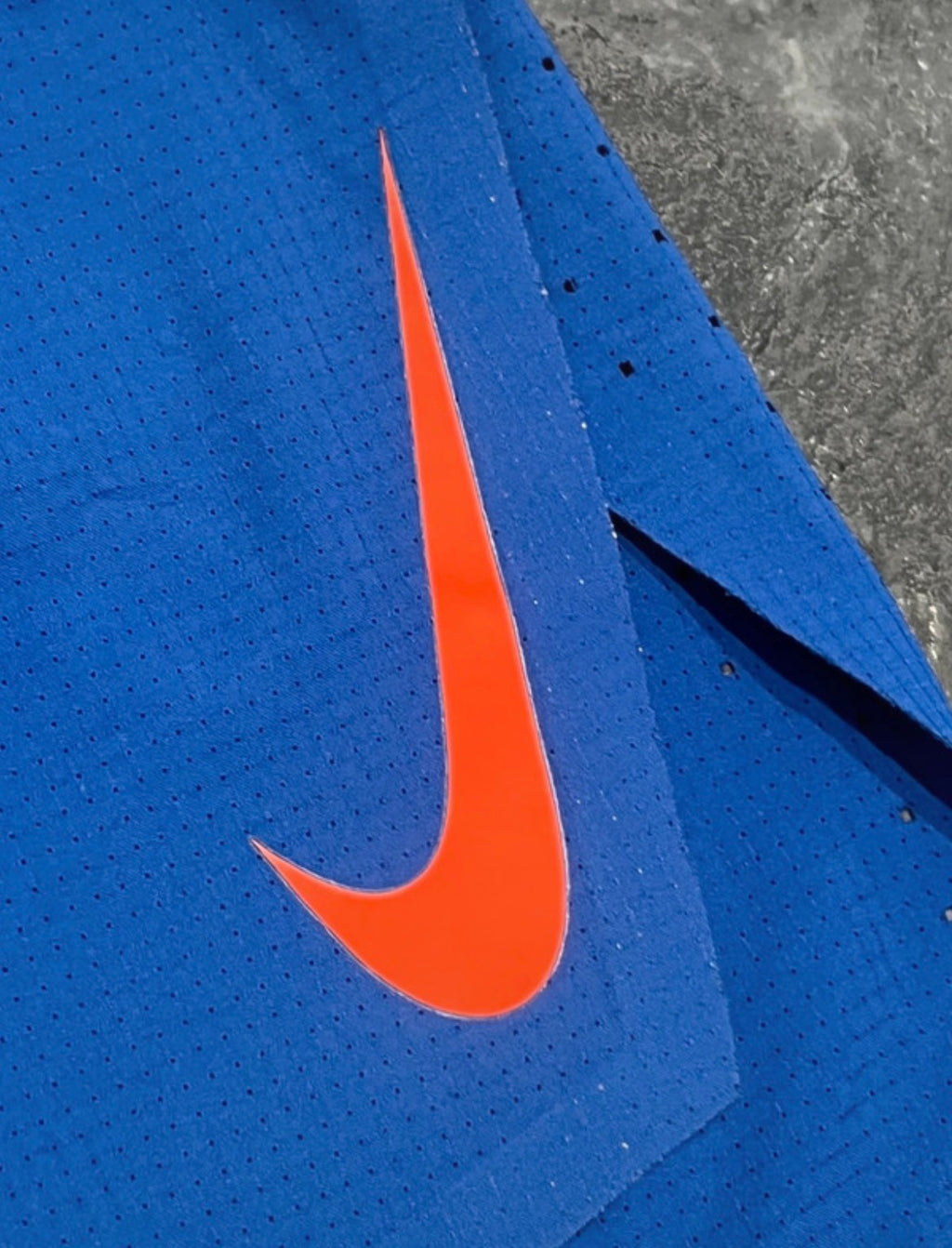 Blue & Orange Nike Men’s Dri Fit ADV 2” Racing Split Shorts