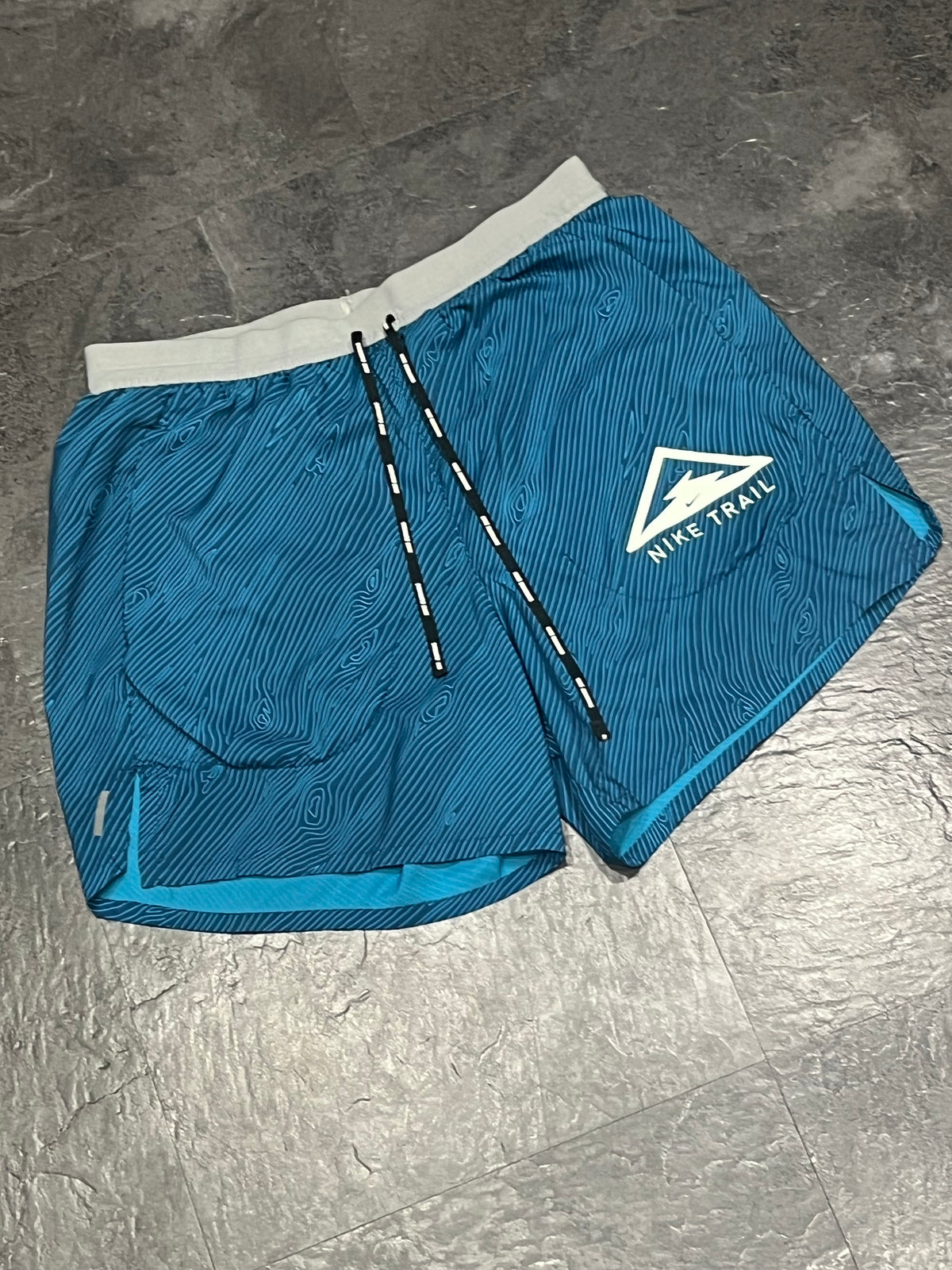Blue Nike Men’s Dri Fit Trail 5” Brief Lined Running Shorts