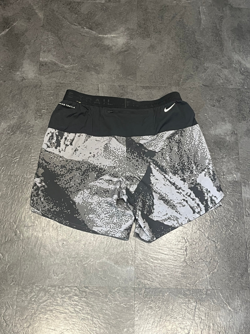 Iron Grey/Black Nike Men’s Dri Fit Trail 7” Brief Lined Running Shorts
