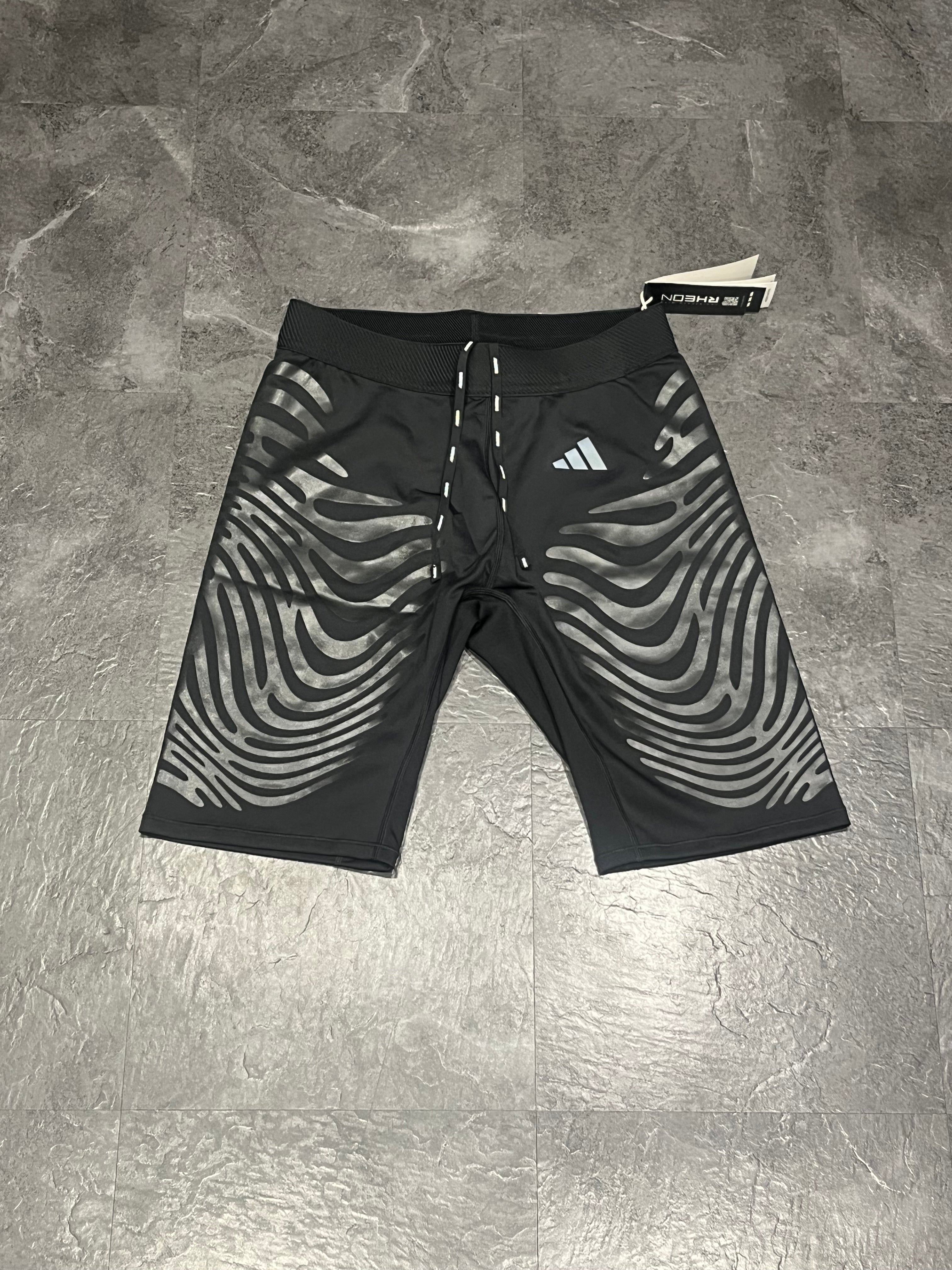 Black Adidas Adizero Men’s Control Rheon Racing 1/2 Tights