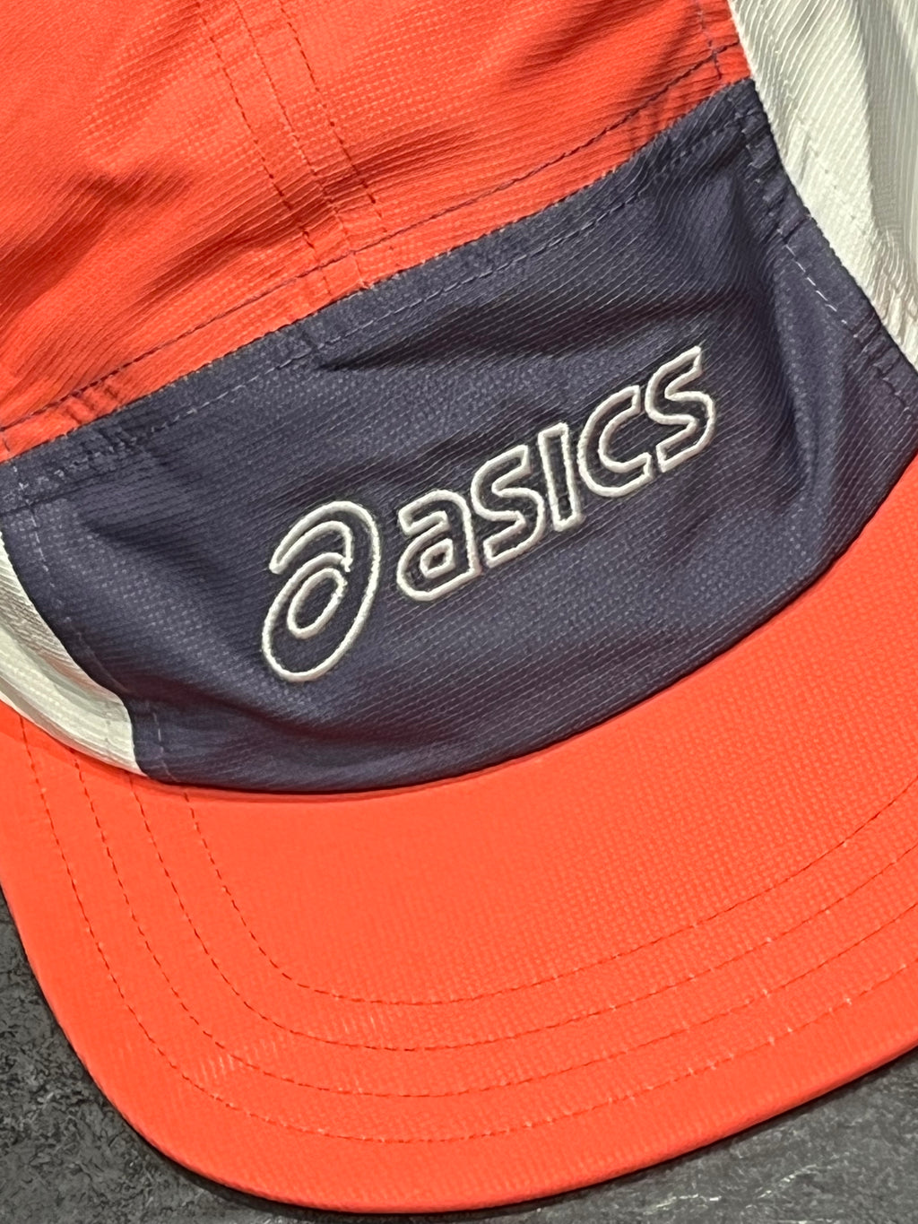 Coral Reef/Birch/Purple Asics 5 Panel Unisex Running Cap