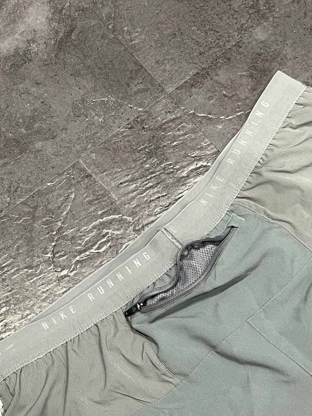 Grey Nike Men’s Dri Fit Stride 5” Brief Lined Running Shorts