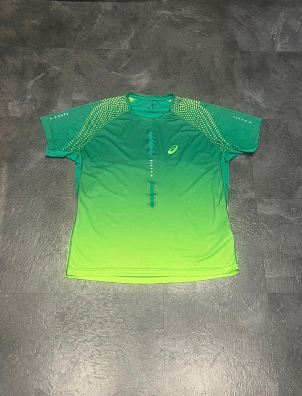 Green Asics Men’s Motiondry SS Running T Shirt