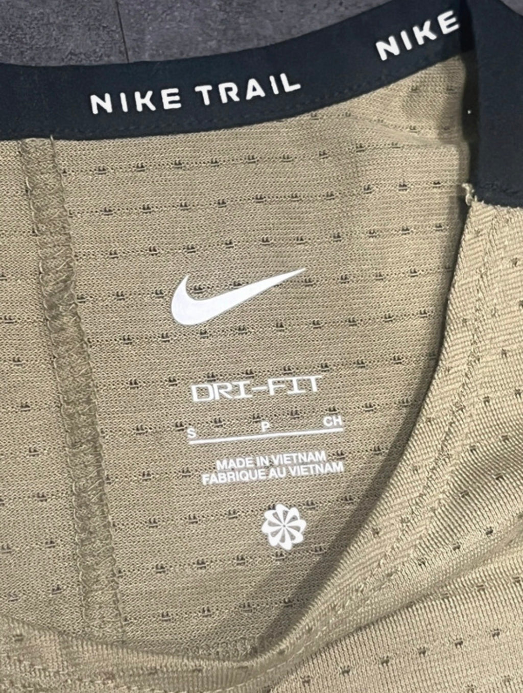 Olive Green Nike Men’s Dri Fit Trail Running T Shirt