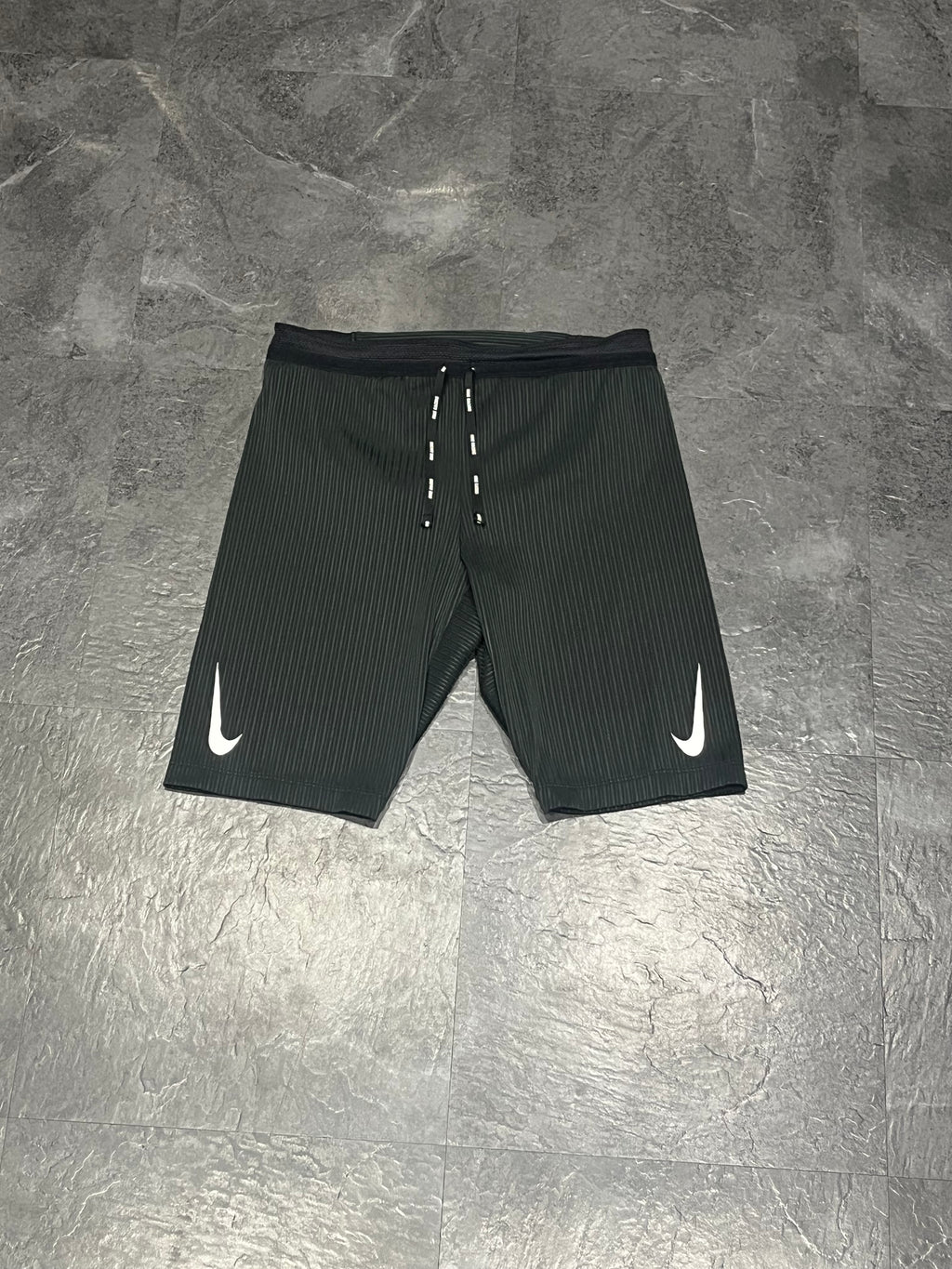 Black Nike Men’s Dri Fit ADV Aeroswift Racing 1/2 Tights