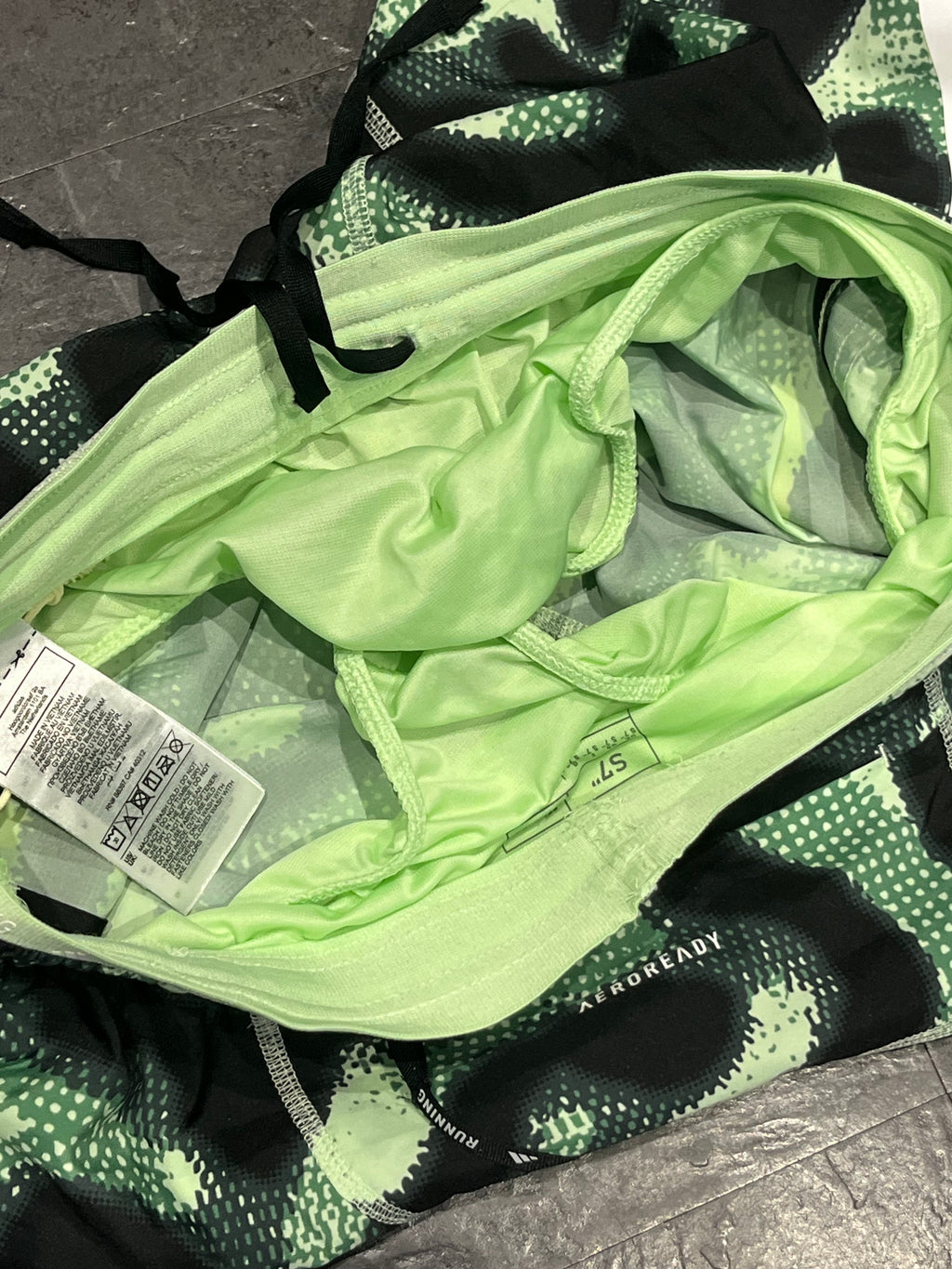 Striking Green Adidas Men’s “Own The Run” 3 Stripe 7” Running Shorts