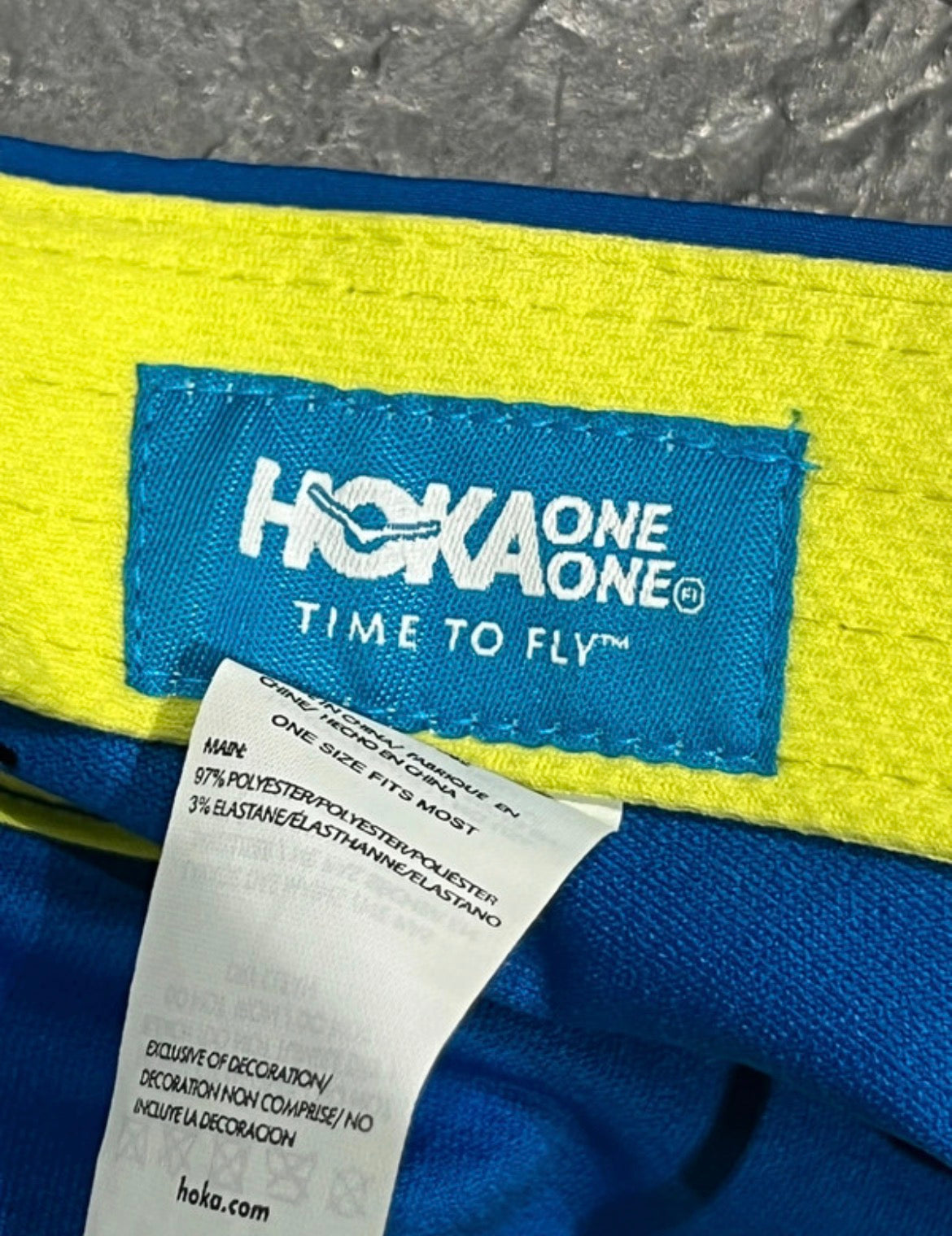 Blue & White Hoka One One Performance Running Cap