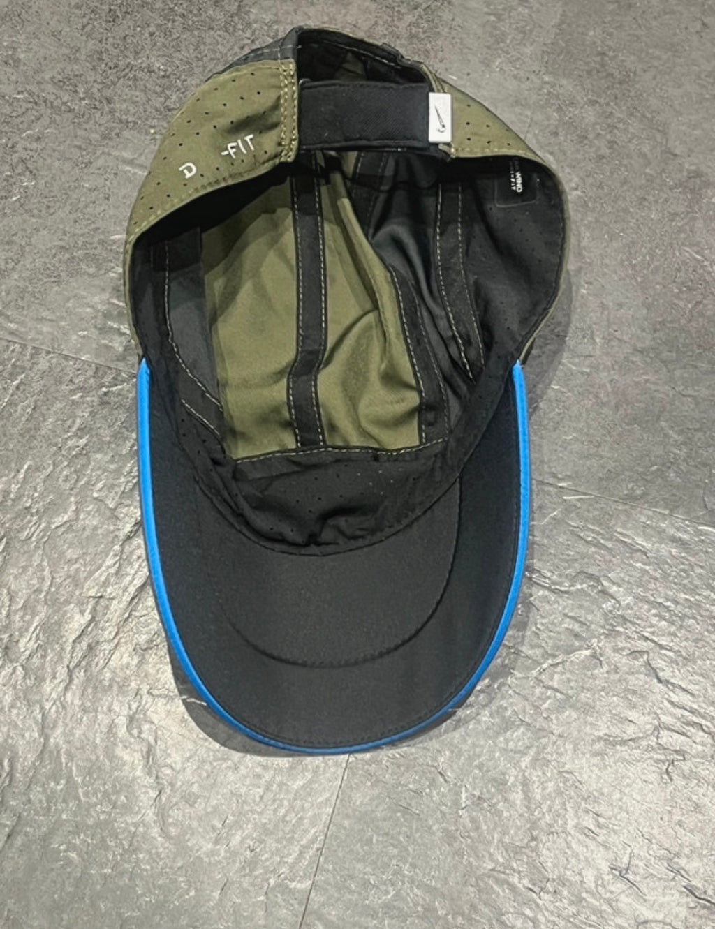 Green & Blue Nike Dri Fit Trail Aerobill Tailwind Running Cap