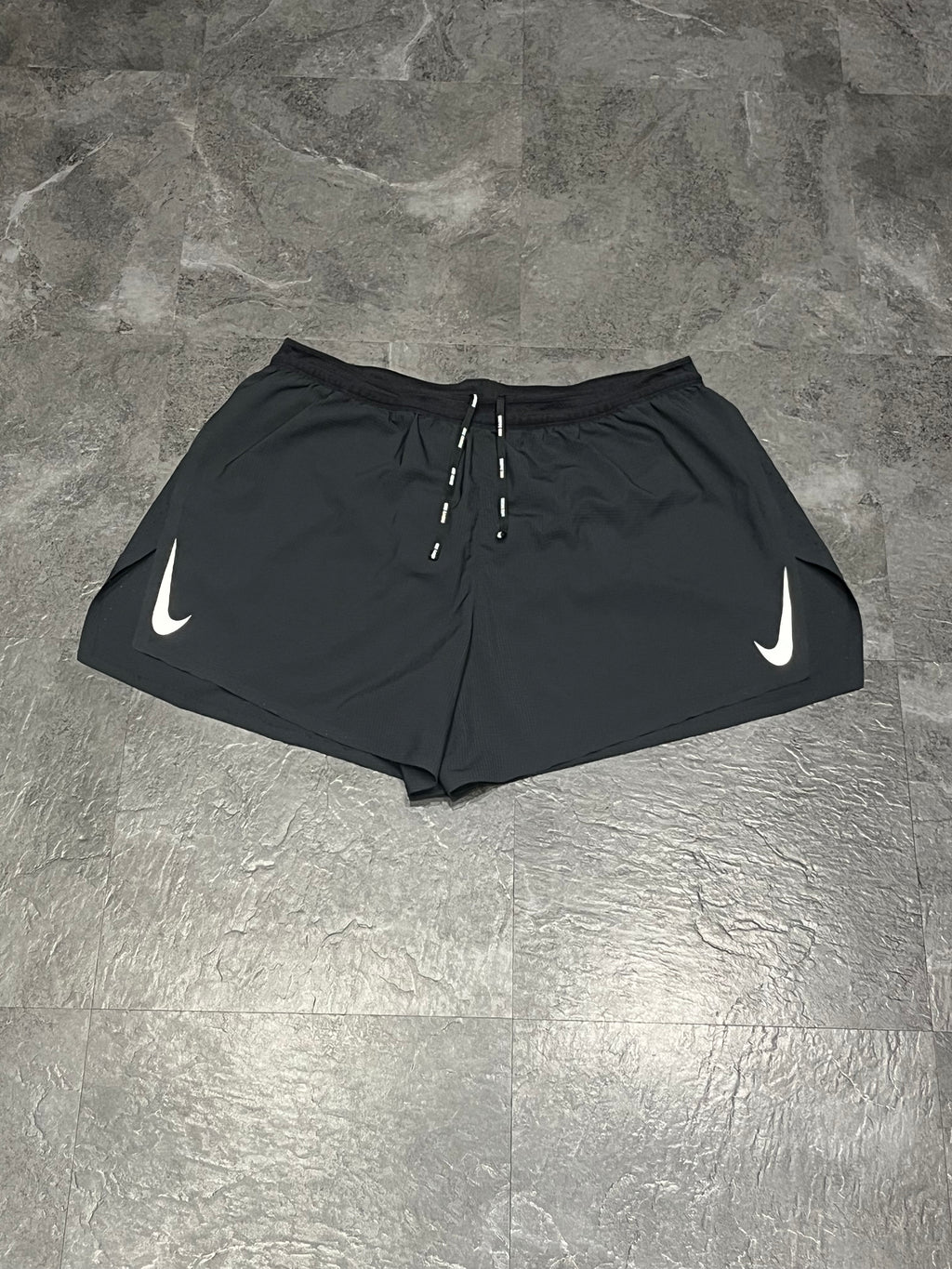 Black Nike Men’s Dri Fit ADV Aeroswift 4” Racing Split Shorts