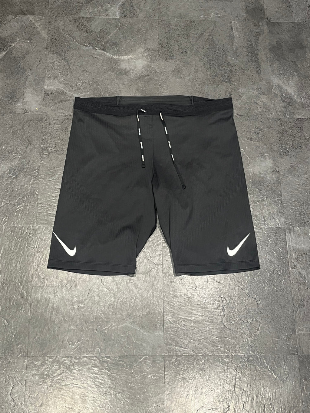 Black Nike Men’s Dri Fit ADV Aeroswift Racing 1/2 Tights