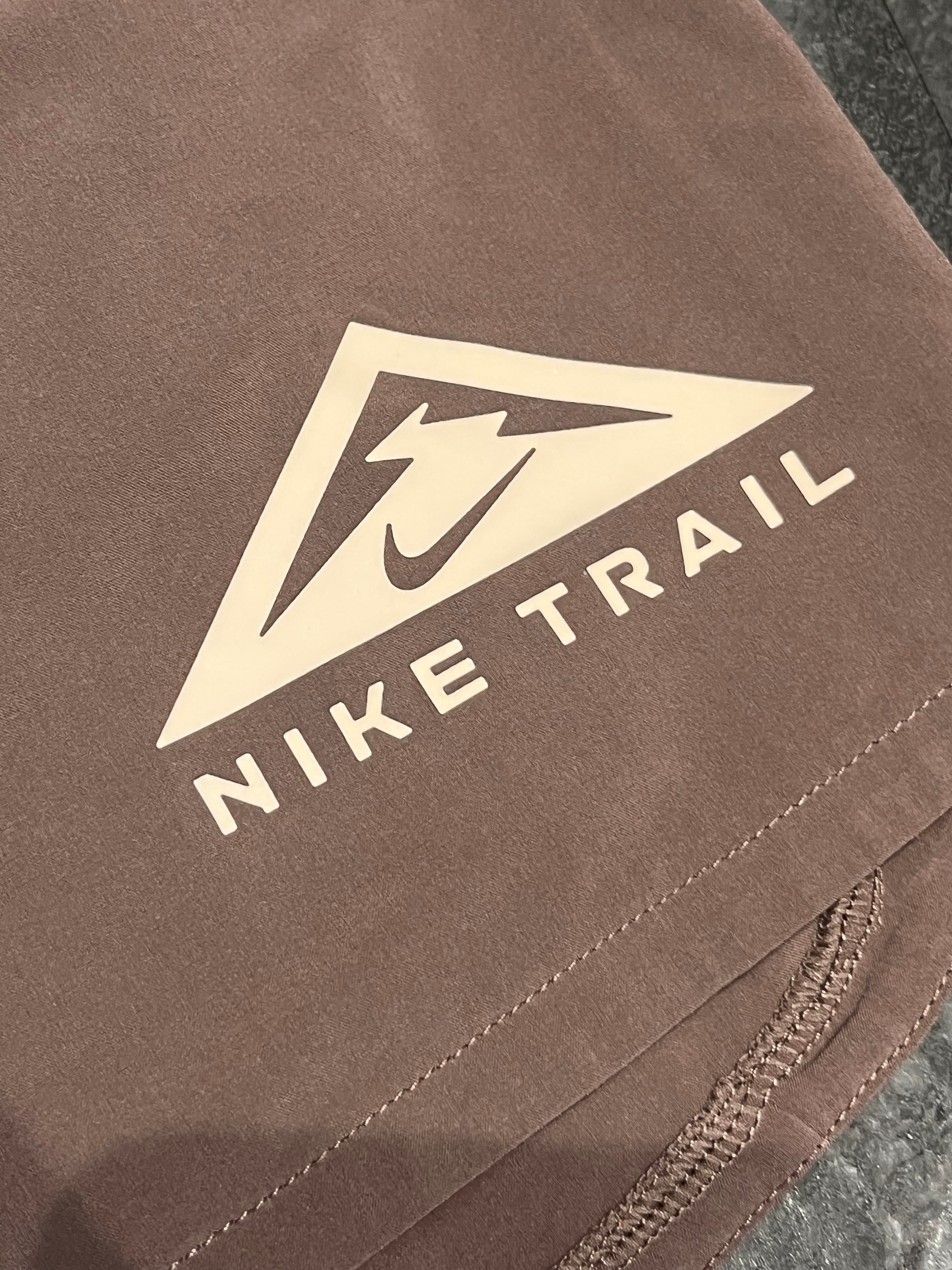 Taupe & Smoke Grey Nike Men’s Dri Fit Trail 5” Brief Lined Shorts