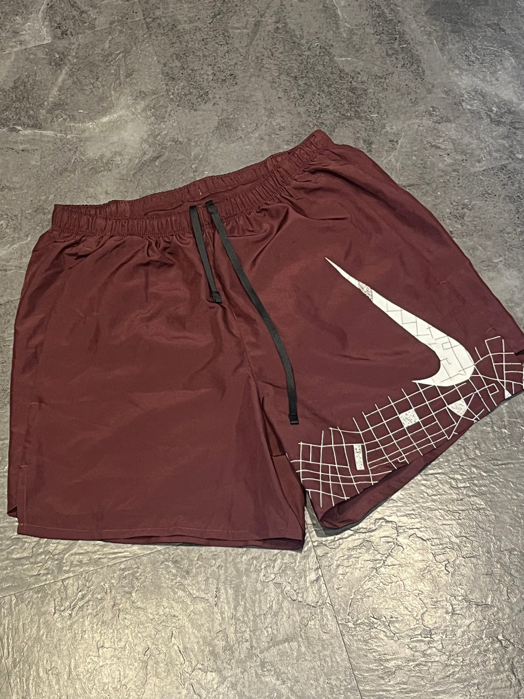 Burgundy / Dark Maroon Nike Men’s Dri Fit Running Division 5” Brief Lined Shorts