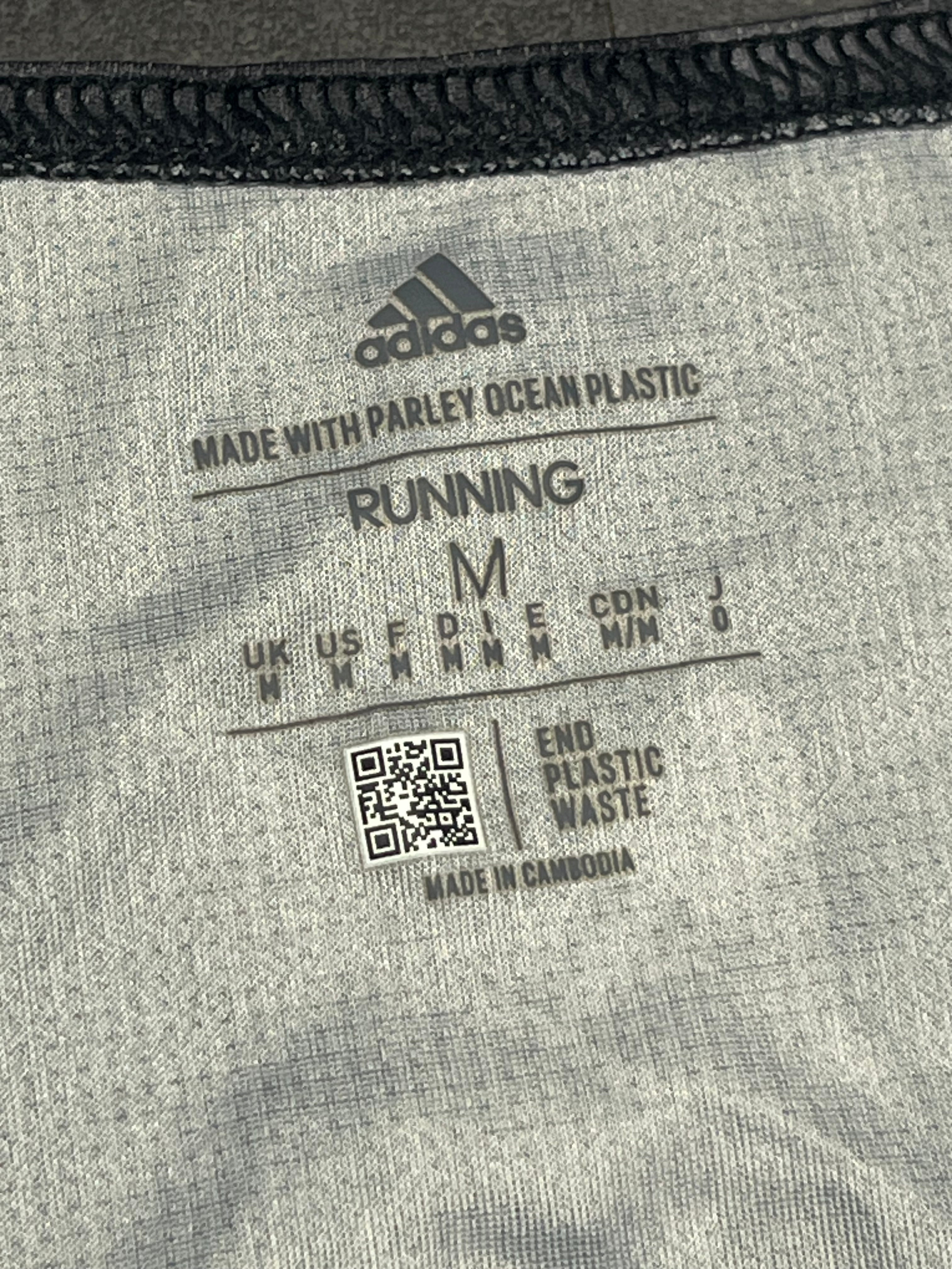 Black/Grey Patterned Adidas Men’s Aeroready Parley Racing Singlet