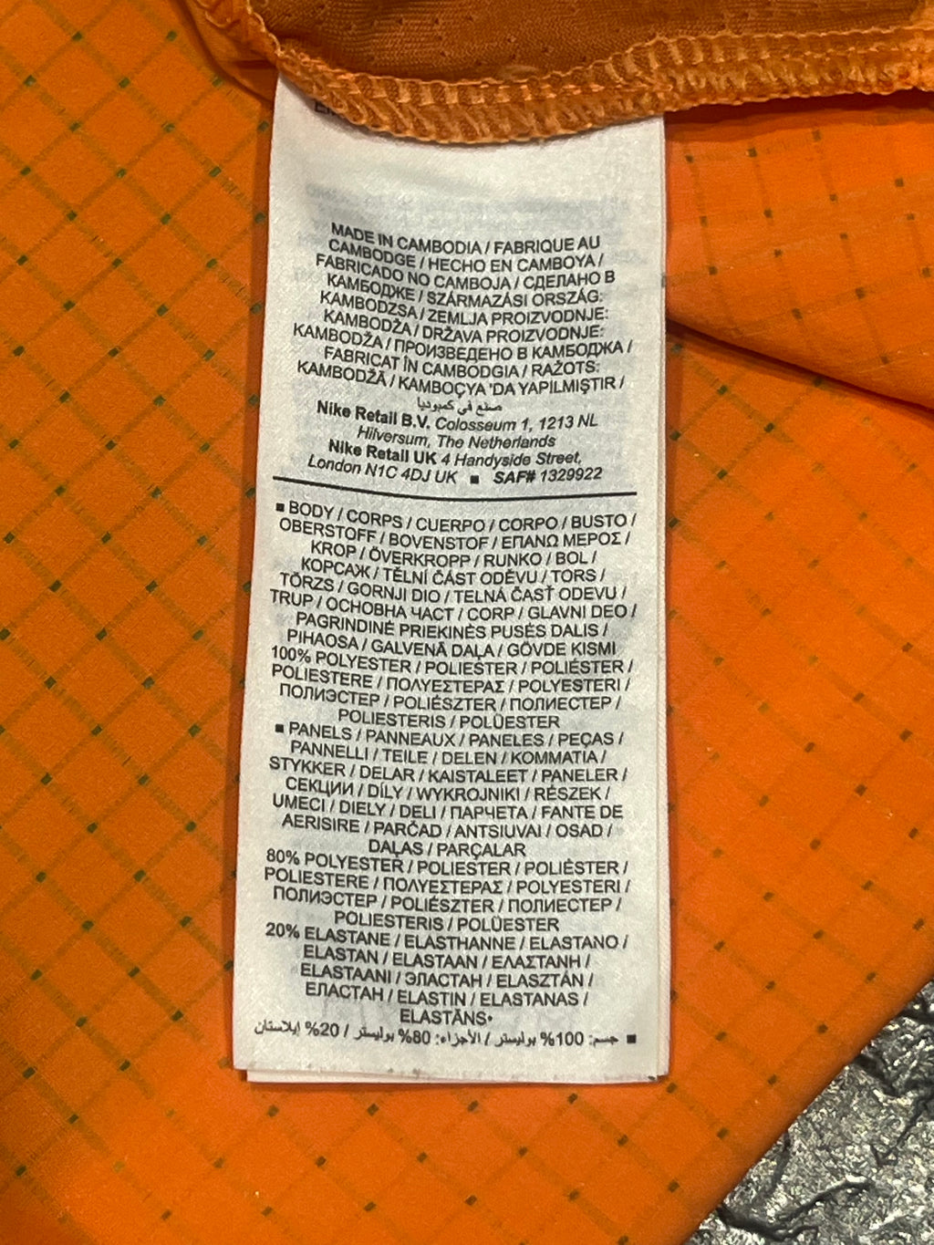 Orange Nike Men’s Dri Fit Rise 365 Trail Running T Shirt