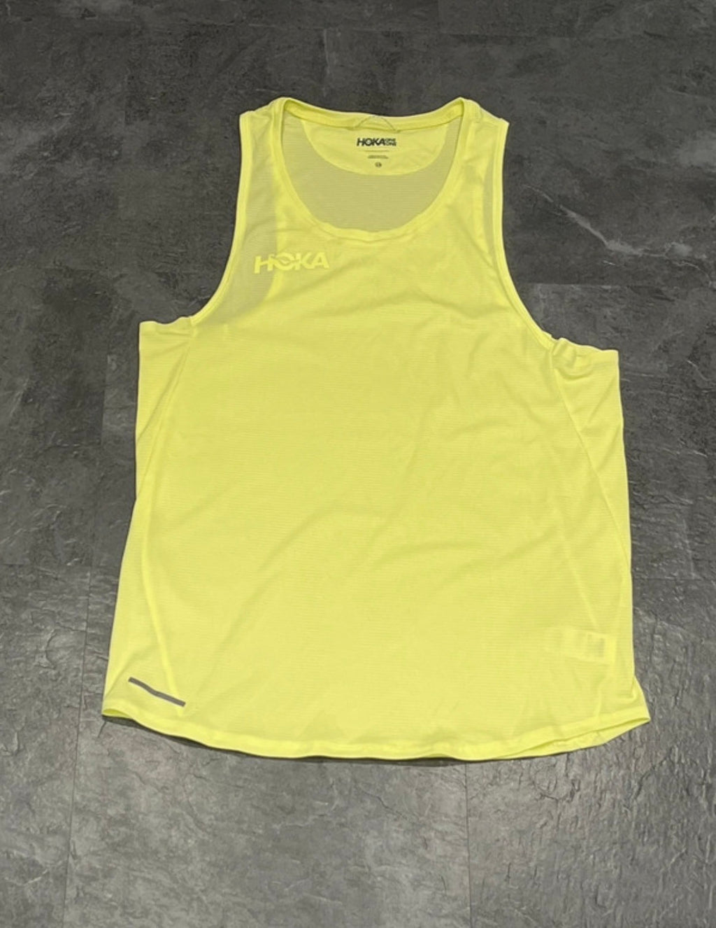 Neon Yellow Hoka One One Men’s Race Day Vest / Singlet