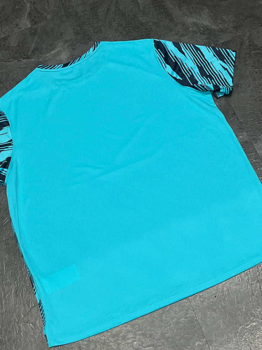 Aqua & Black Camo Asics Men’s Core Running T Shirt