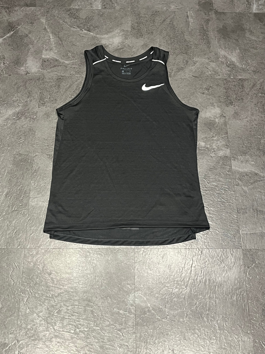 Black Nike Men’s Dri Fit Miler Running Singlet