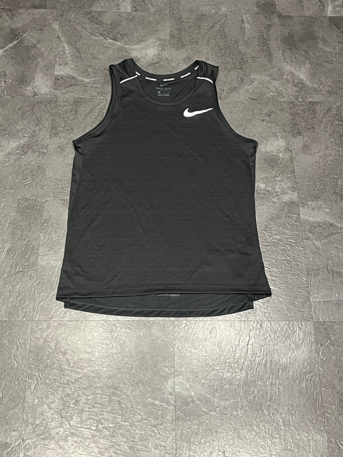 Black Nike Men’s Dri Fit Miler Running Singlet