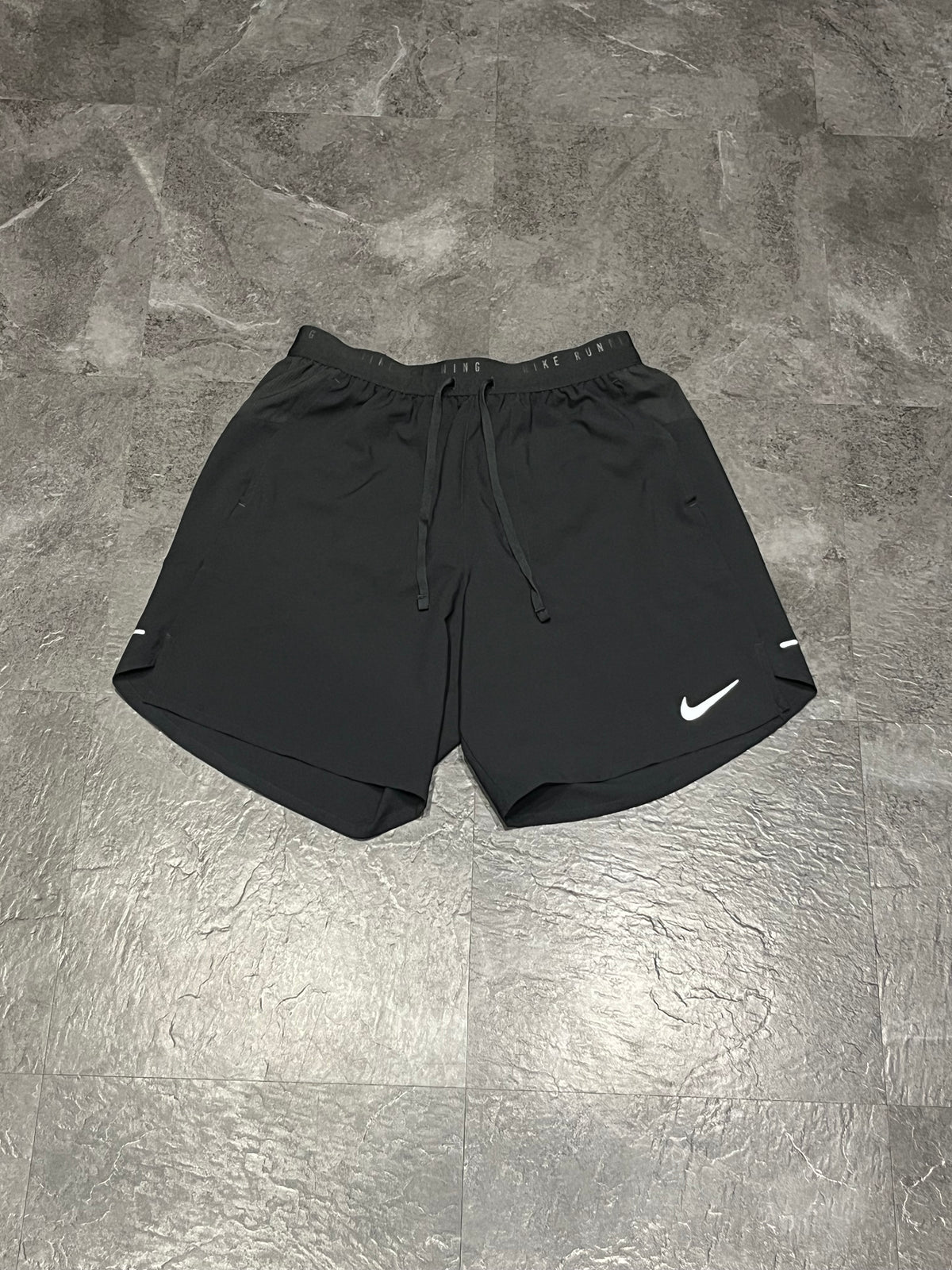 Black Nike Men’s Dri Fit Stride 7” Brief Lined Running Shorts