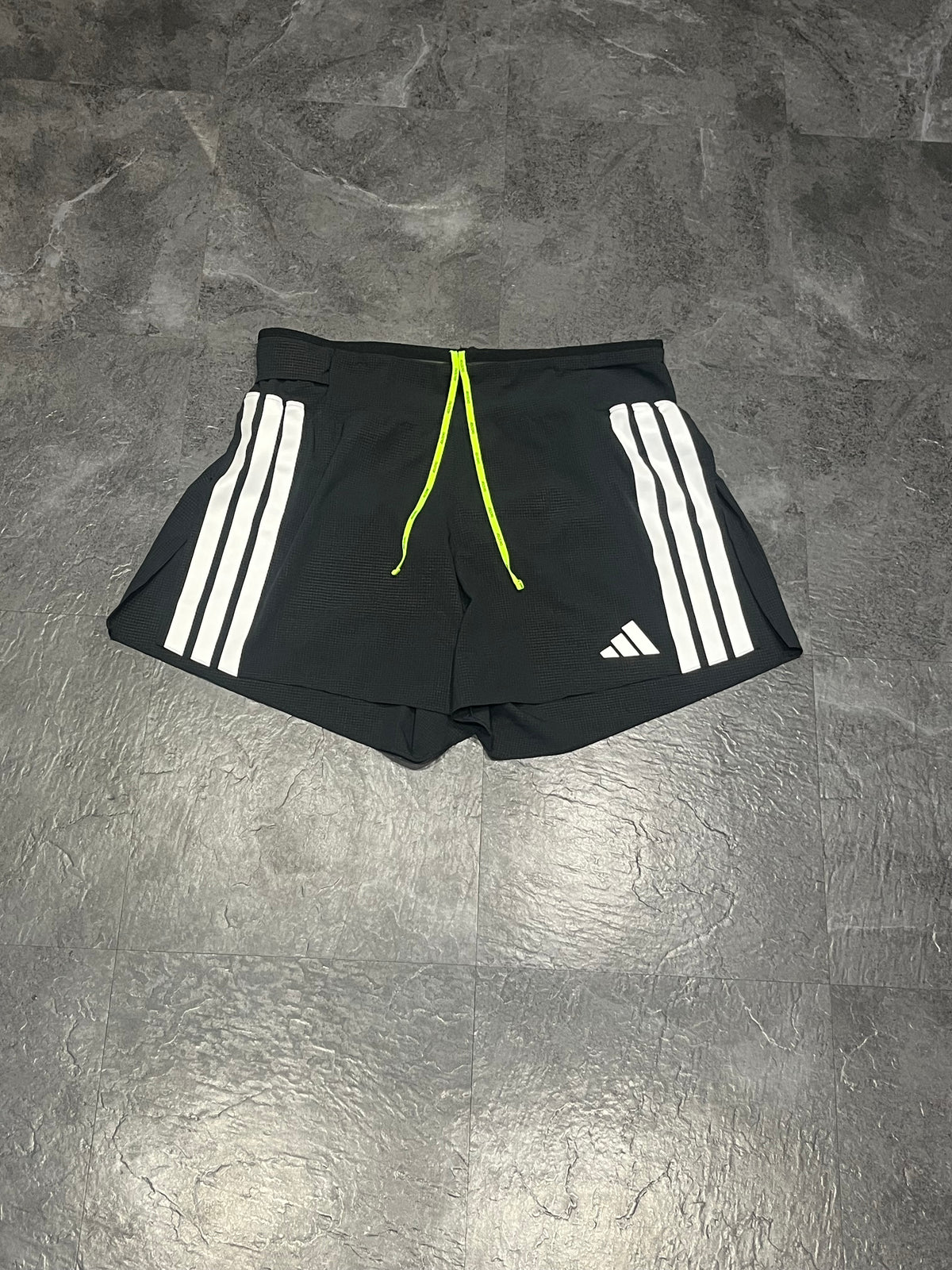 Black/White Adidas Men’s Adizero Gel Pocket 5” Brief Lined Running Shorts