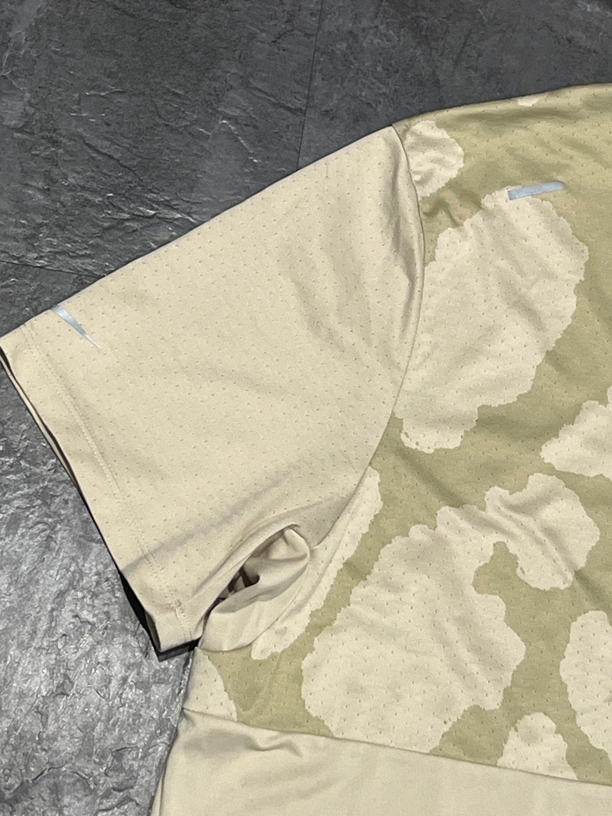 Beige Nike Men’s Dri Fit Rise 365 Running Division T Shirt
