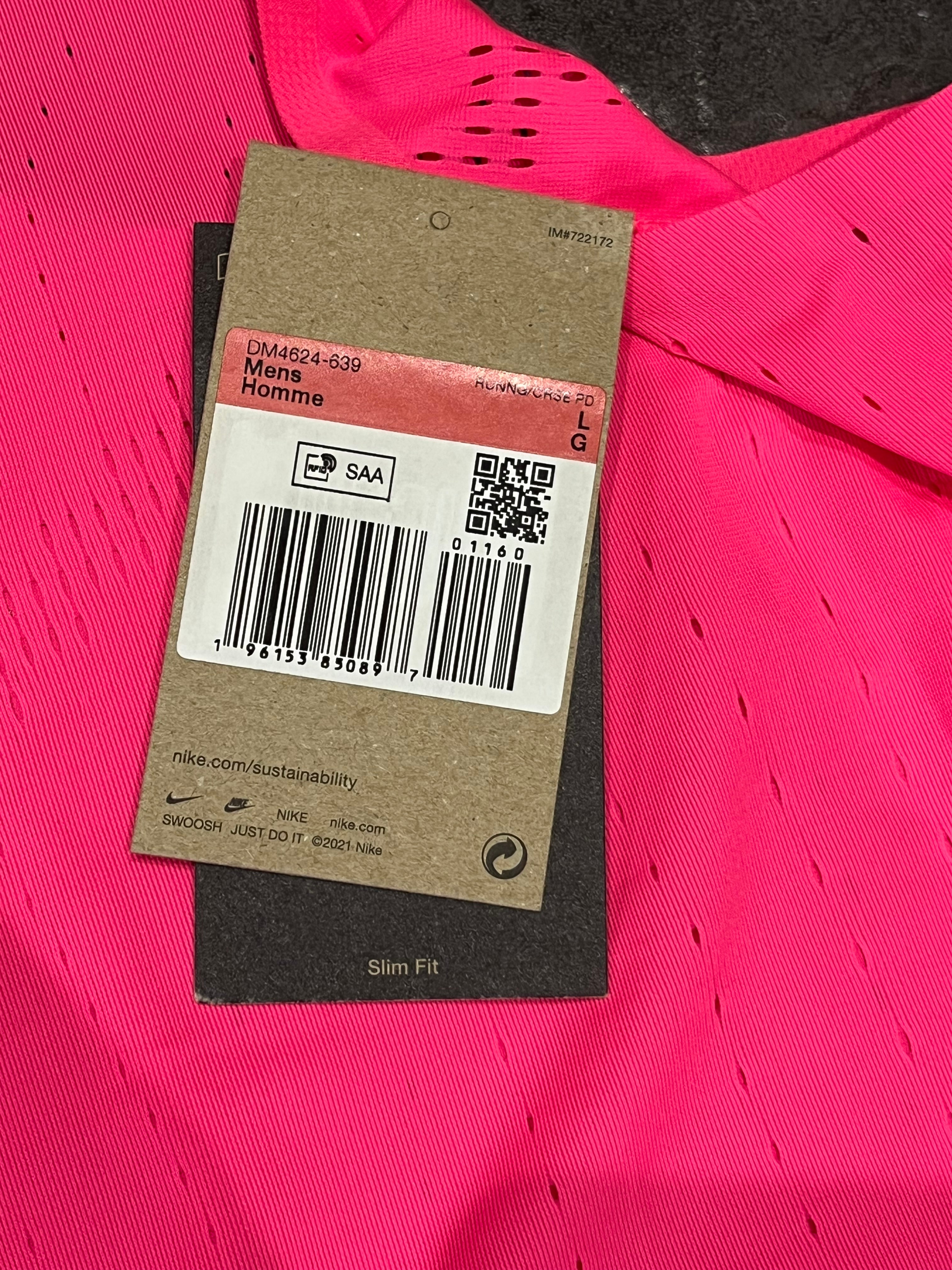 Pink & White Nike Men’s Dri Fit ADV AeroSwift Racing Singlet