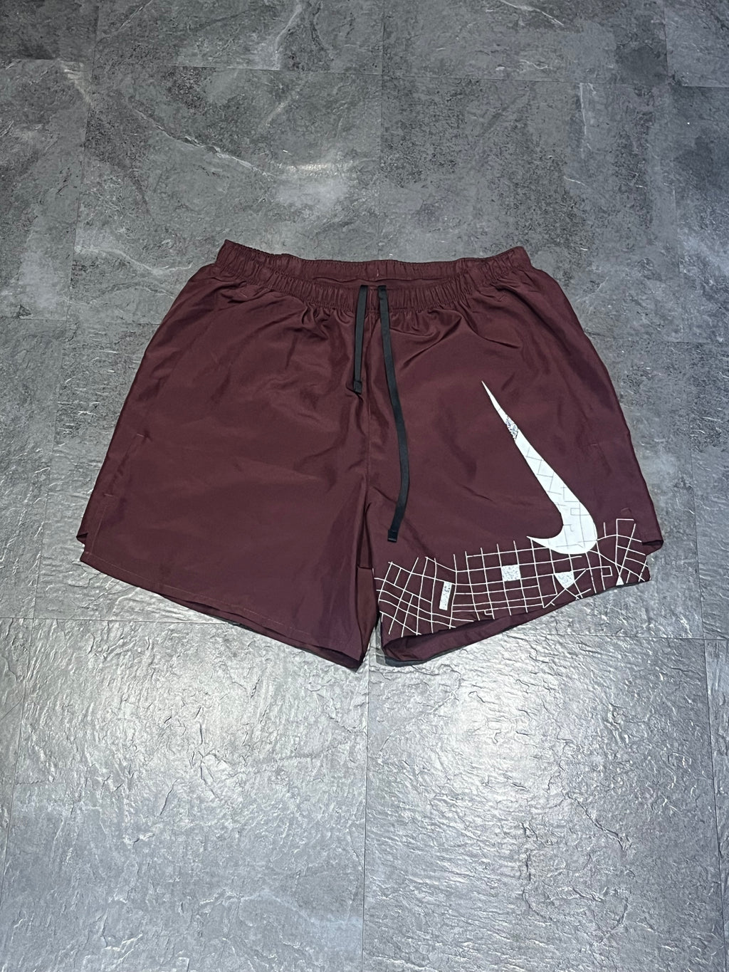 Burgundy / Dark Maroon Nike Men’s Dri Fit Running Division 5” Brief Lined Shorts