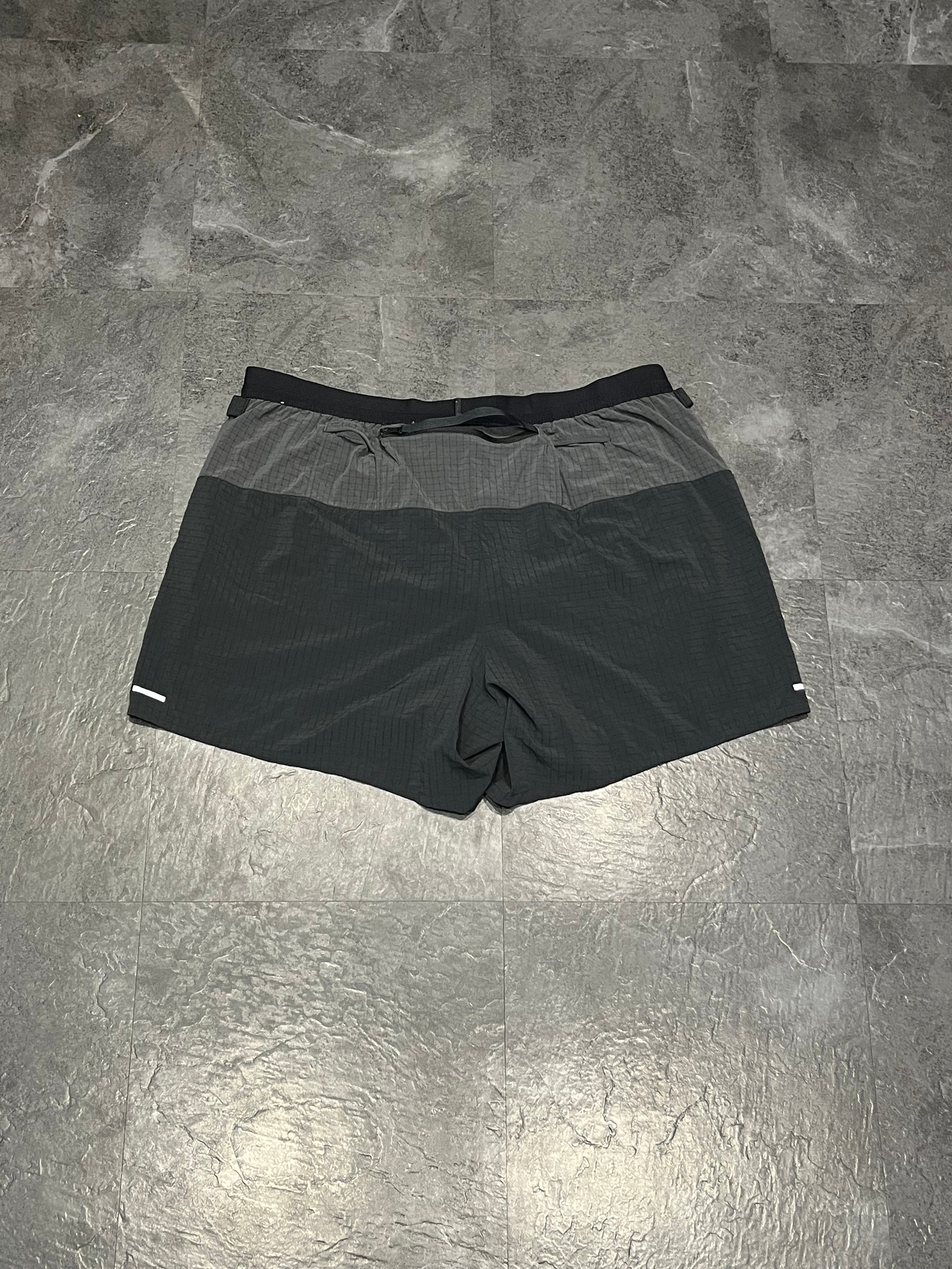 Black & Grey Nike Men’s Dri Fit Trail 5” Brief Lined Shorts