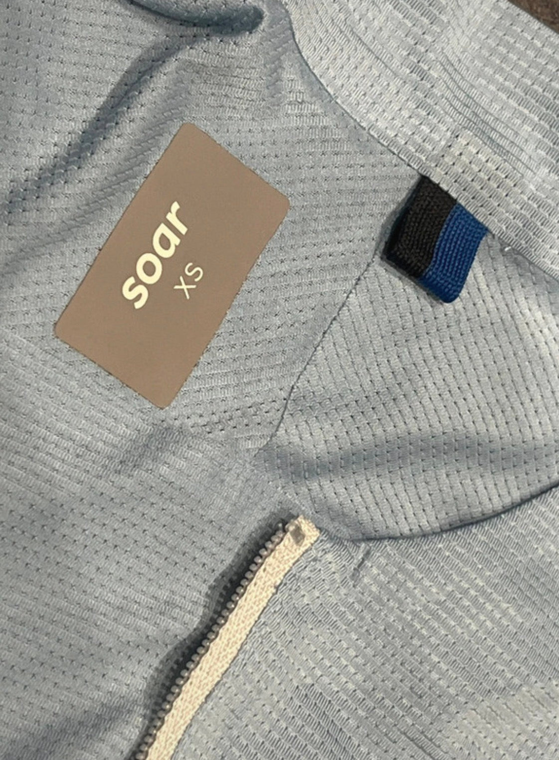 Blue & White SOAR Half Zip 2.0 Running T Shirt