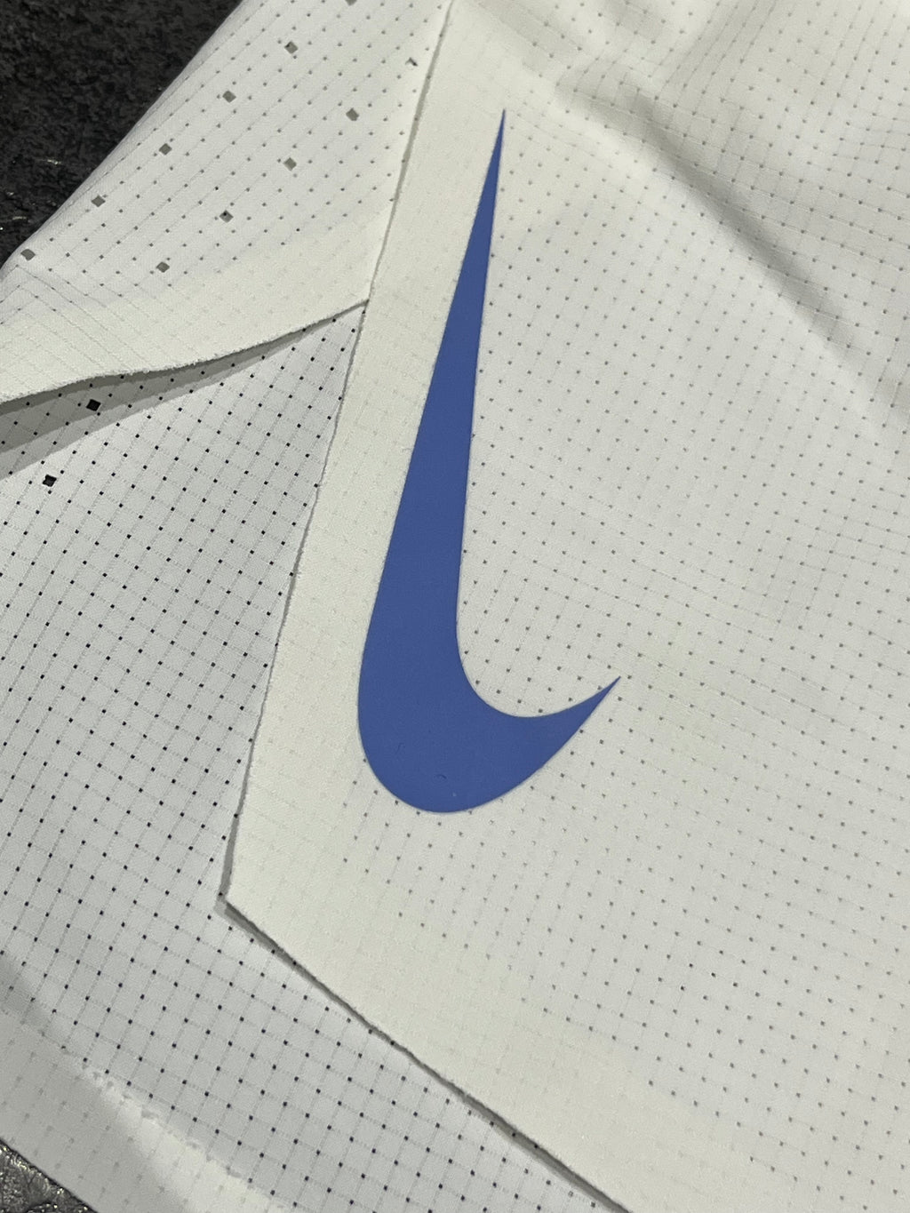 White & Blue Nike Men’s Dri Fit ADV 2” Racing Split Shorts
