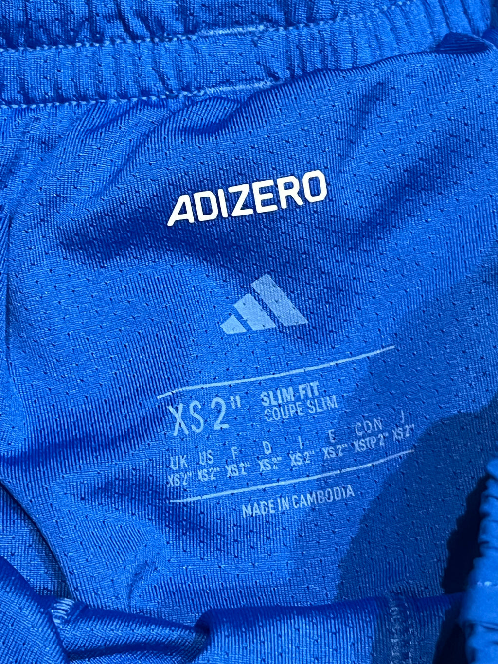 Blue/Yellow Adidas Men’s Adizero 2” Racing Split Shorts
