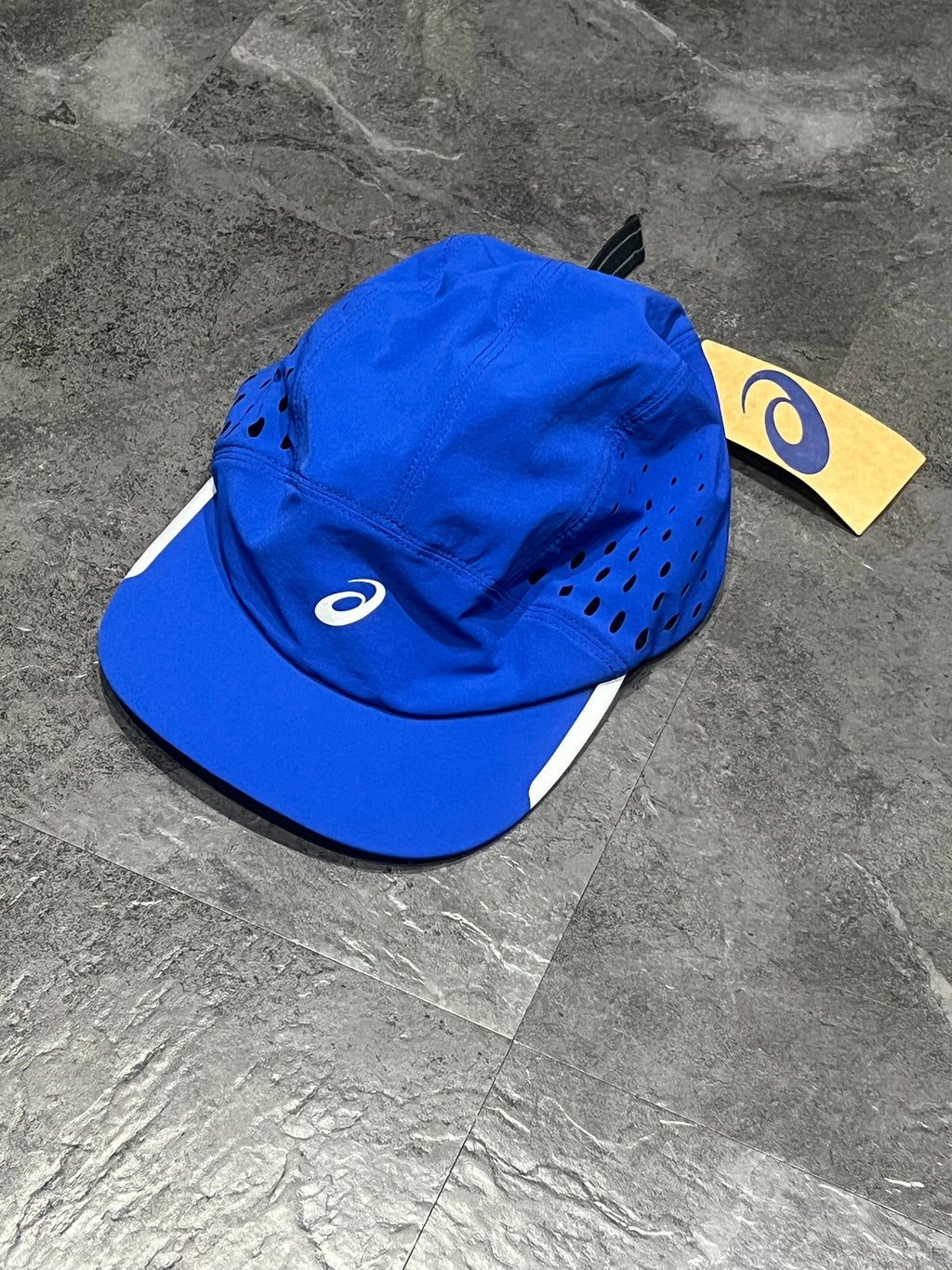 Blue ASICS Ultra Lightweight Running Cap