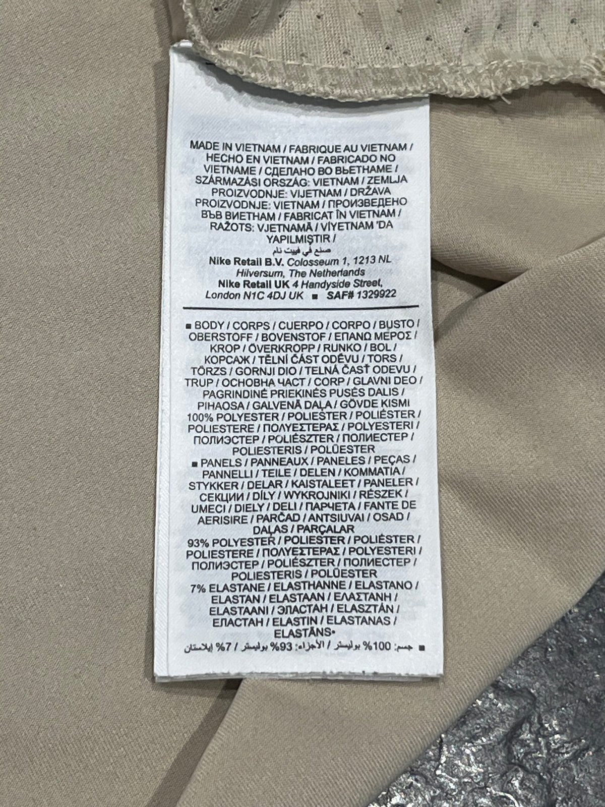 Beige Nike Men’s Dri Fit Rise 365 Running Division T Shirt