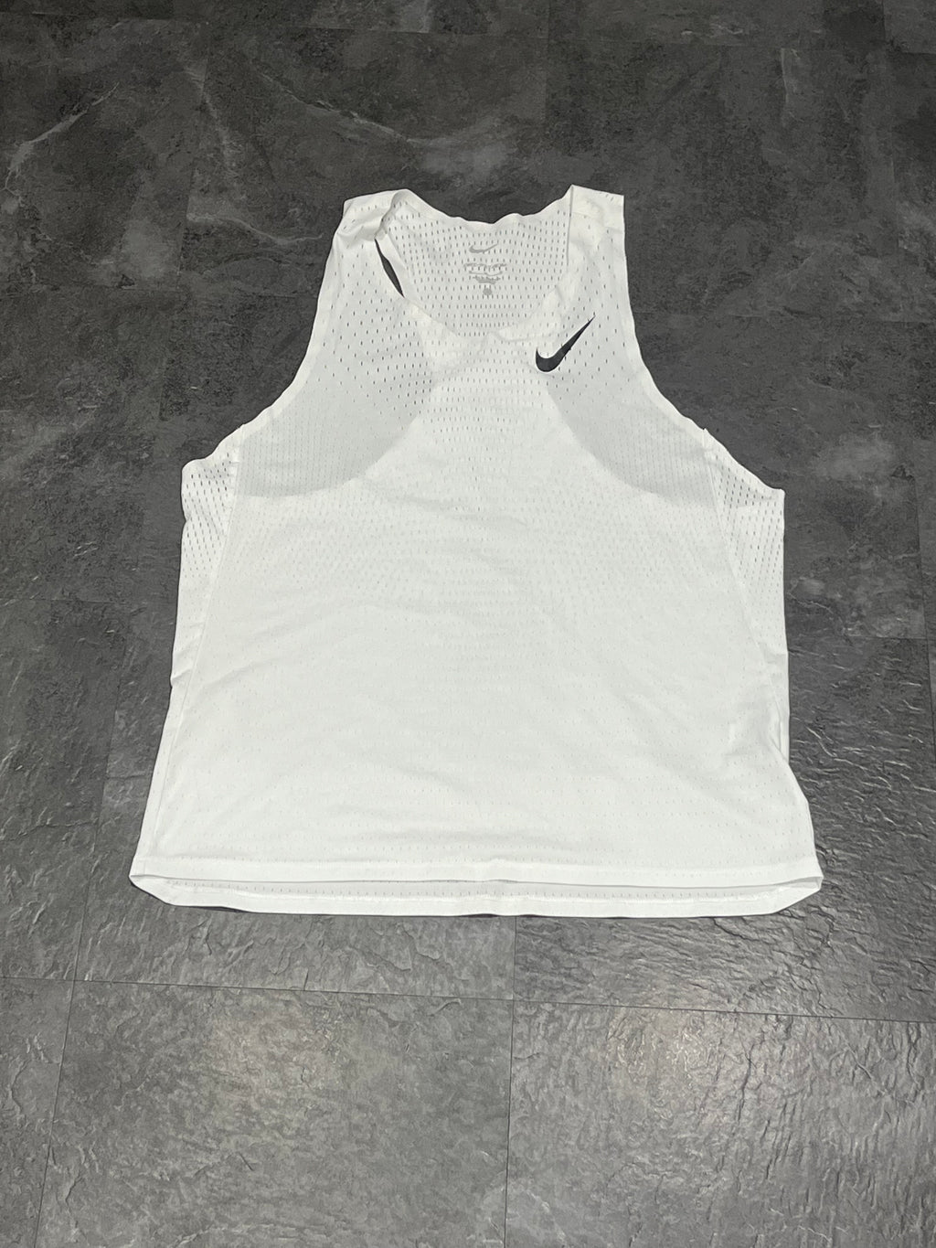 White & Black Nike Men’s Dri Fit ADV Aeroswift Racing Singlet