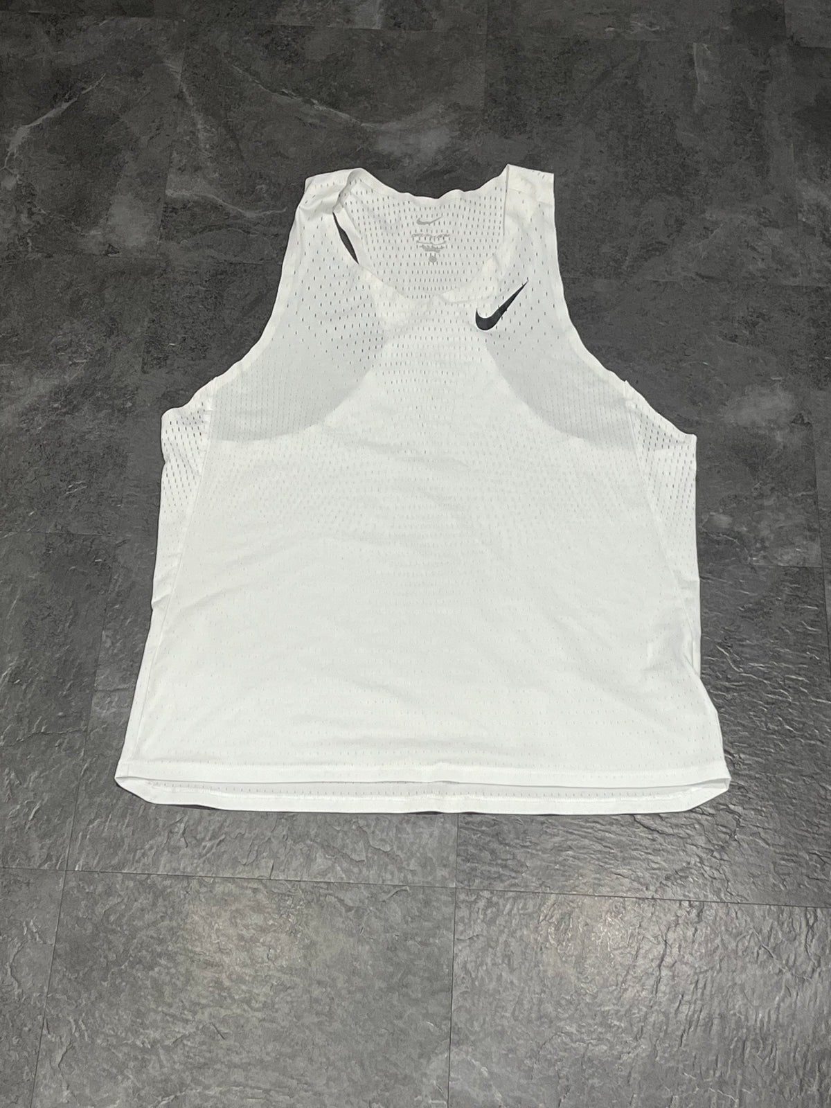 White & Black Nike Men’s Dri Fit ADV Aeroswift Racing Singlet