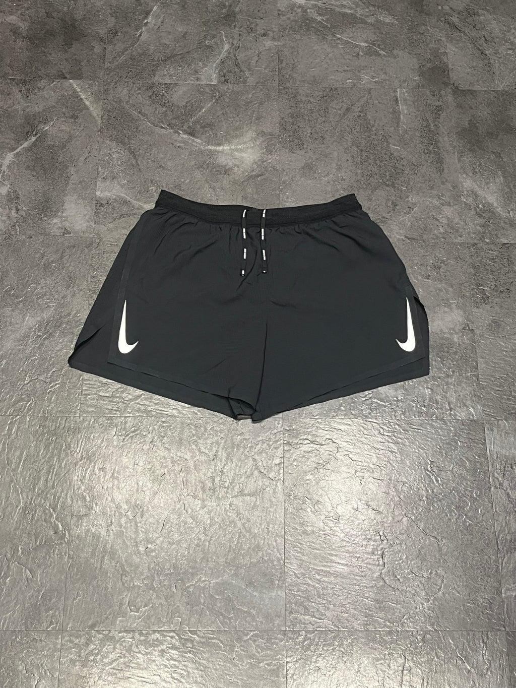 Black Nike Men’s Dri Fit ADV AeroSwift 4” Racing Split Shorts