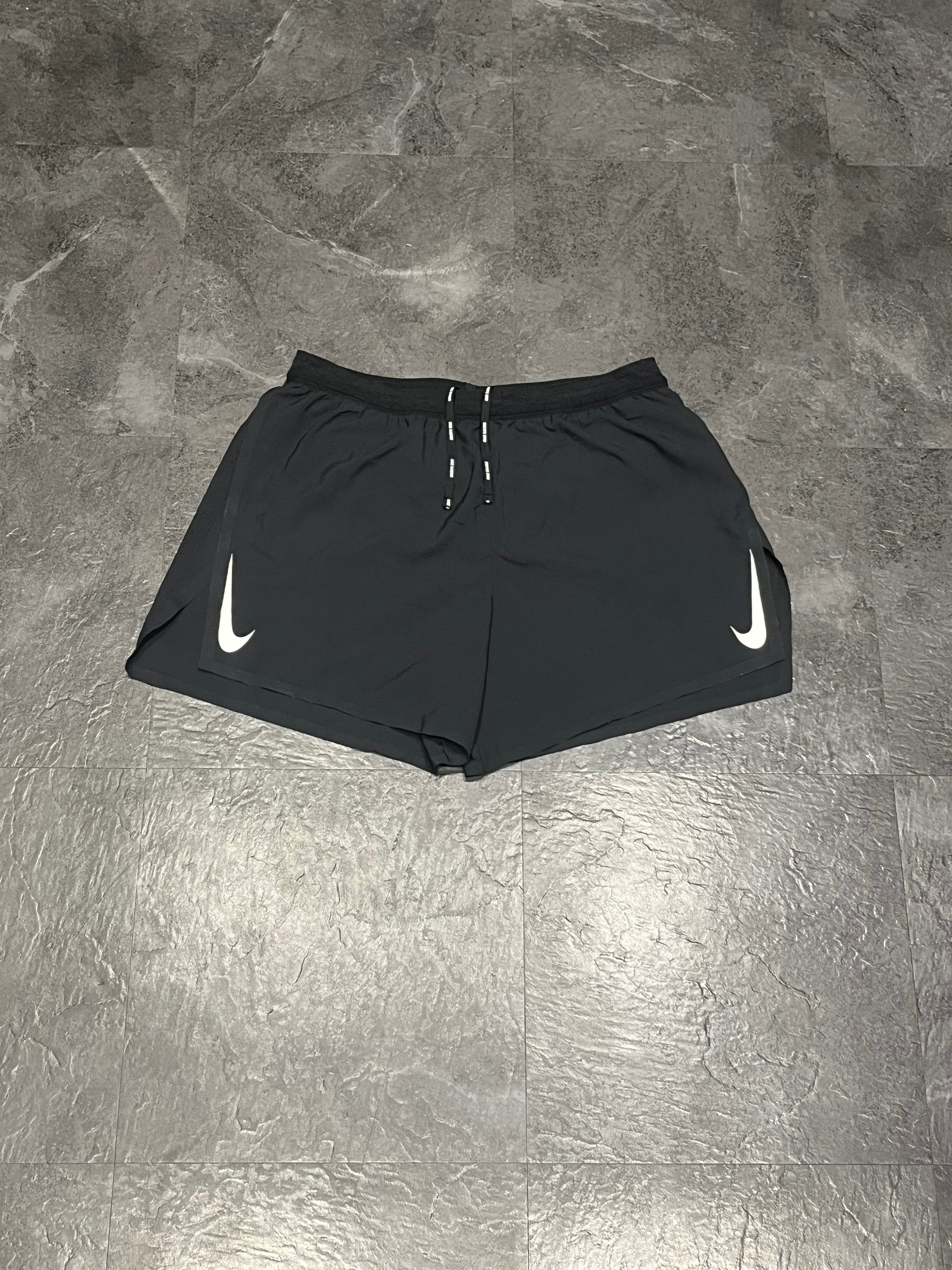 Black Nike Men’s Dri Fit ADV AeroSwift 4” Racing Split Shorts