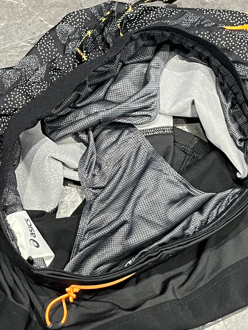 Black & White Asics Men’s Fujitrail 5” Brief Lined Running Shorts