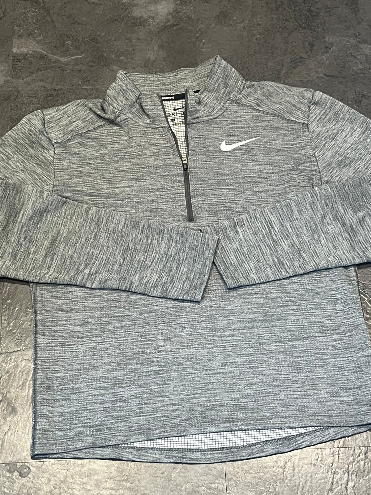 Grey Nike Men’s Dri Fit Pacer 1/2 Zip Top