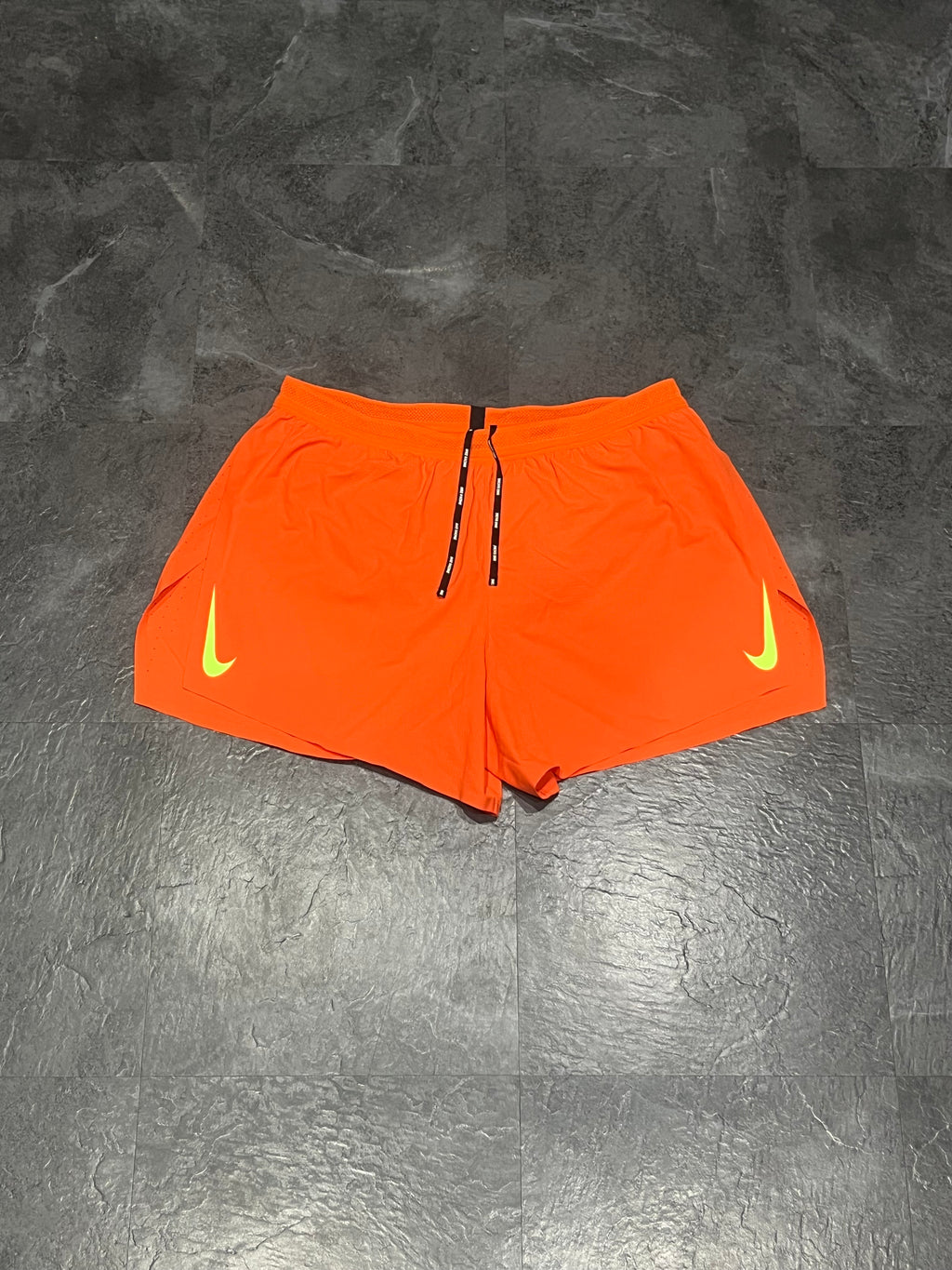 Orange & Ghost Green Nike Men’s Dri Fit ADV Aeroswift 4” Racing Split Shorts